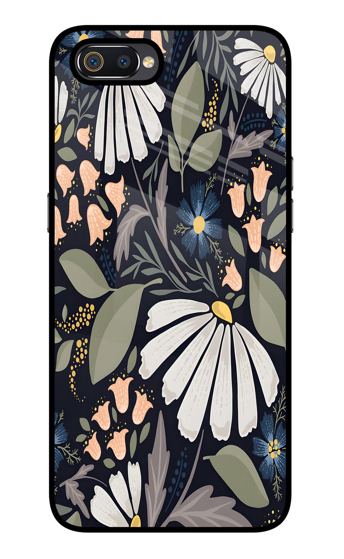 Flowers Art Realme C2 Glass Case - Flowers Art Realme C2 Glass Case Flowers Art Realme C2 Glass Case