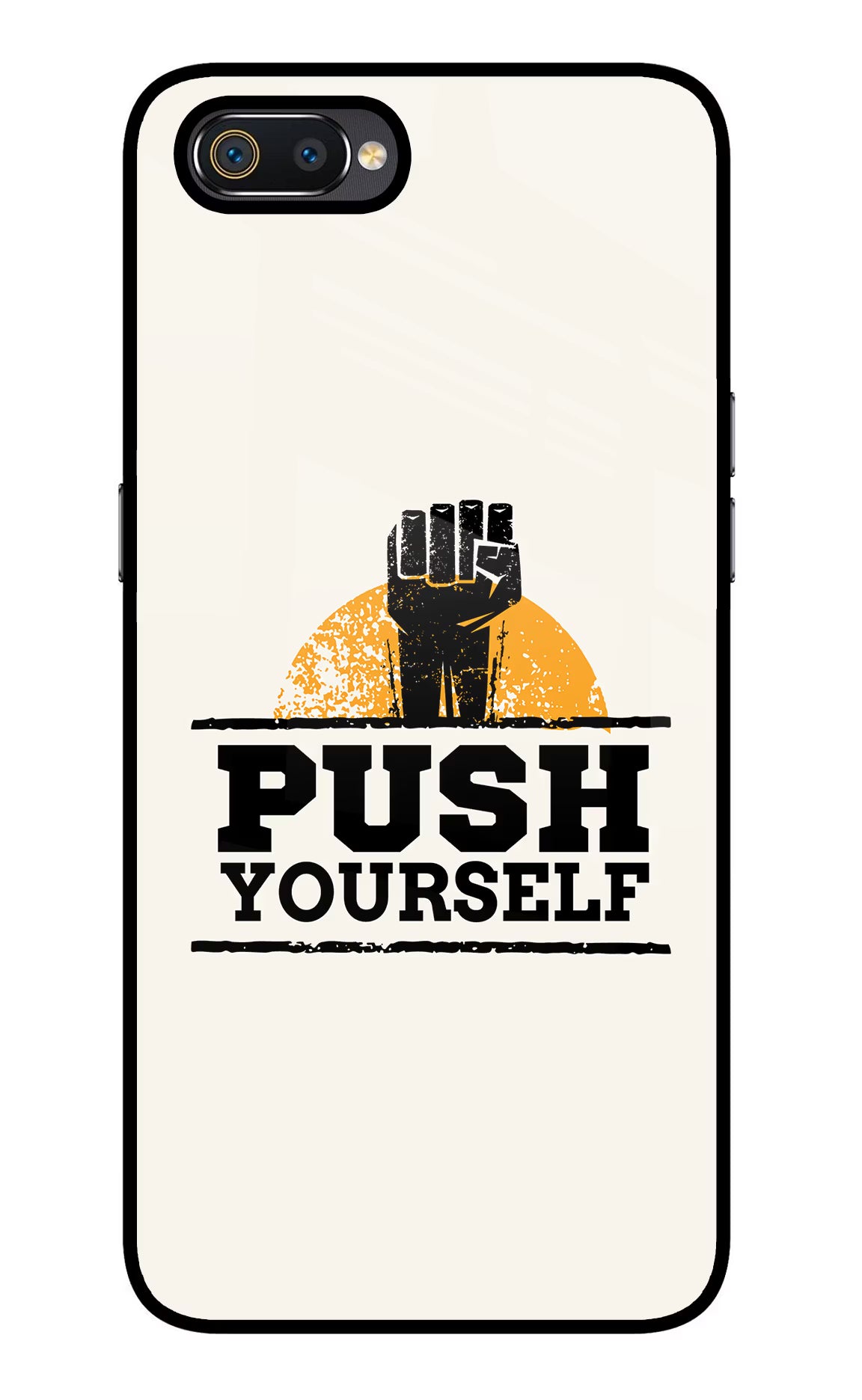 Push Yourself Realme C2 Glass Case - Push Yourself Realme C2 Glass Case Push Yourself Realme C2 Glass Case