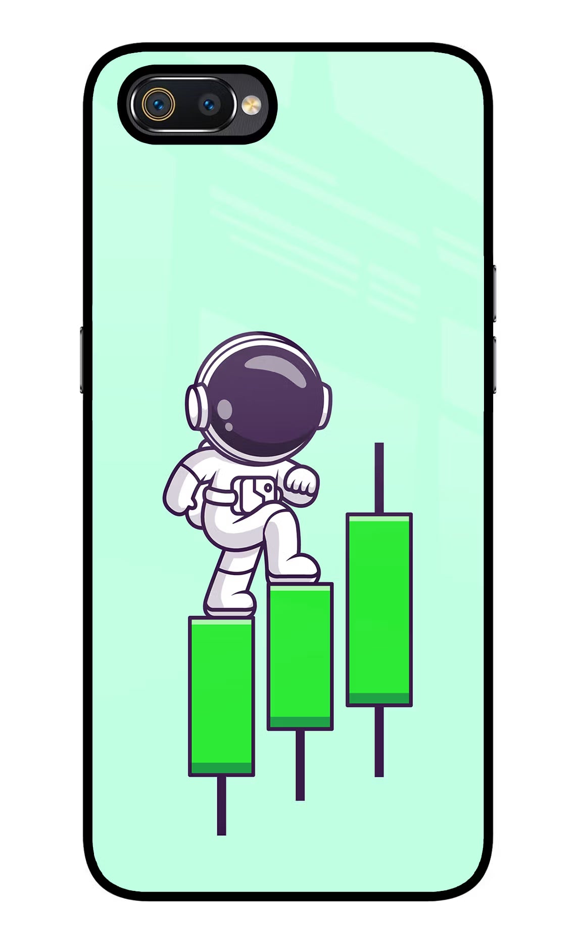 Astronaut Trader Realme C2 Glass Case - Astronaut Trader Realme C2 Glass Case Astronaut Trader Realme C2 Glass Case
