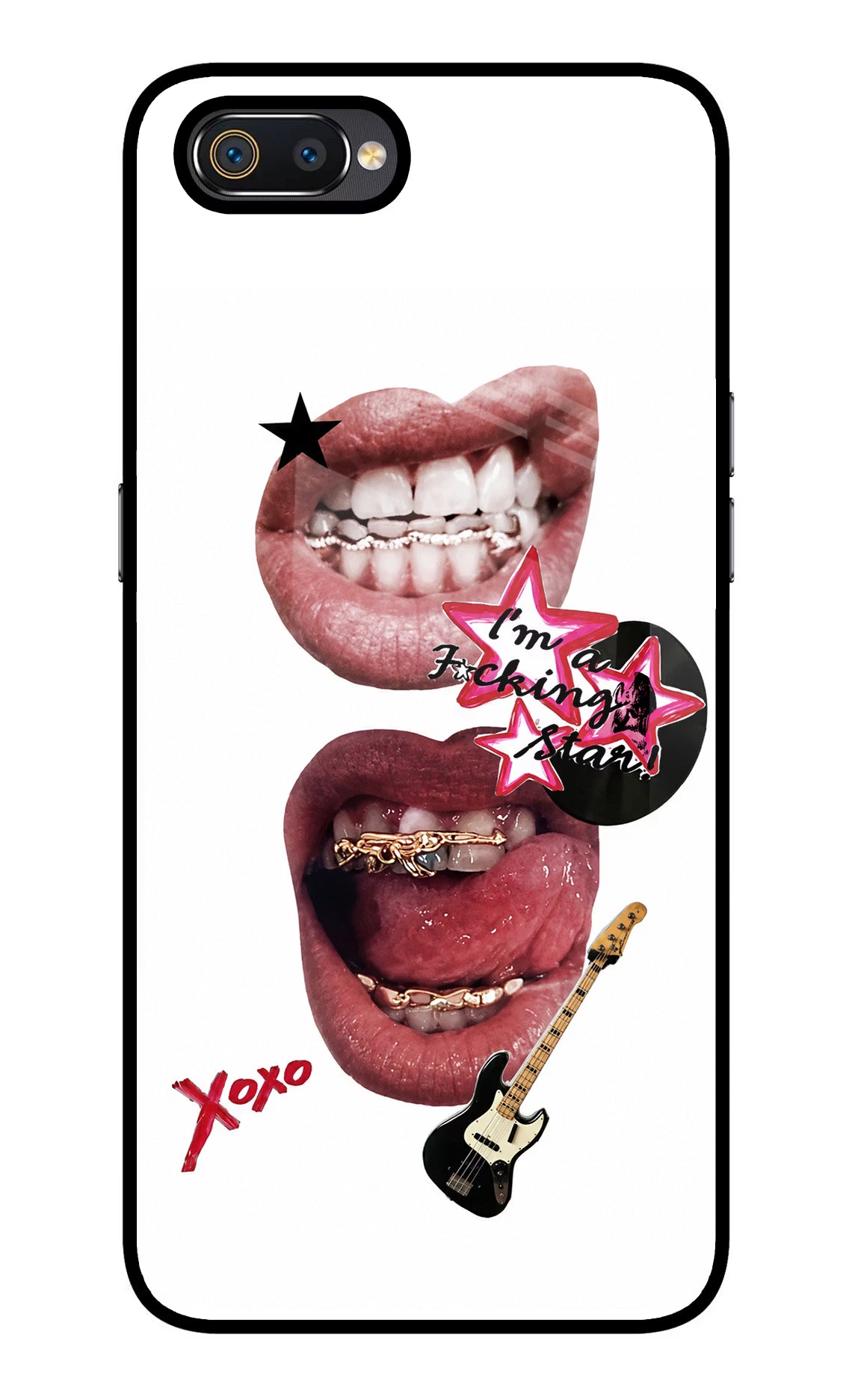Rockstar Realme C2 Glass Case - Rockstar Realme C2 Glass Case Rockstar Realme C2 Glass Case