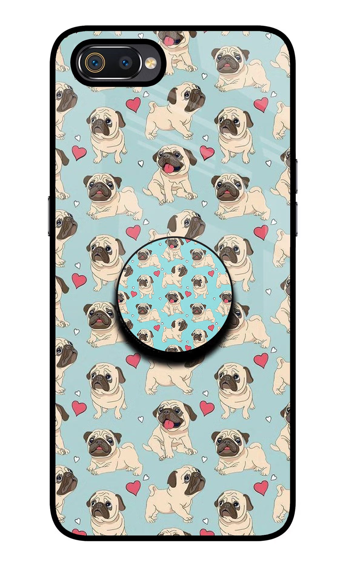 Pug Dog Realme C2 Glass Case - Pug Dog Realme C2 Glass Case Pug Dog Realme C2 Glass Case