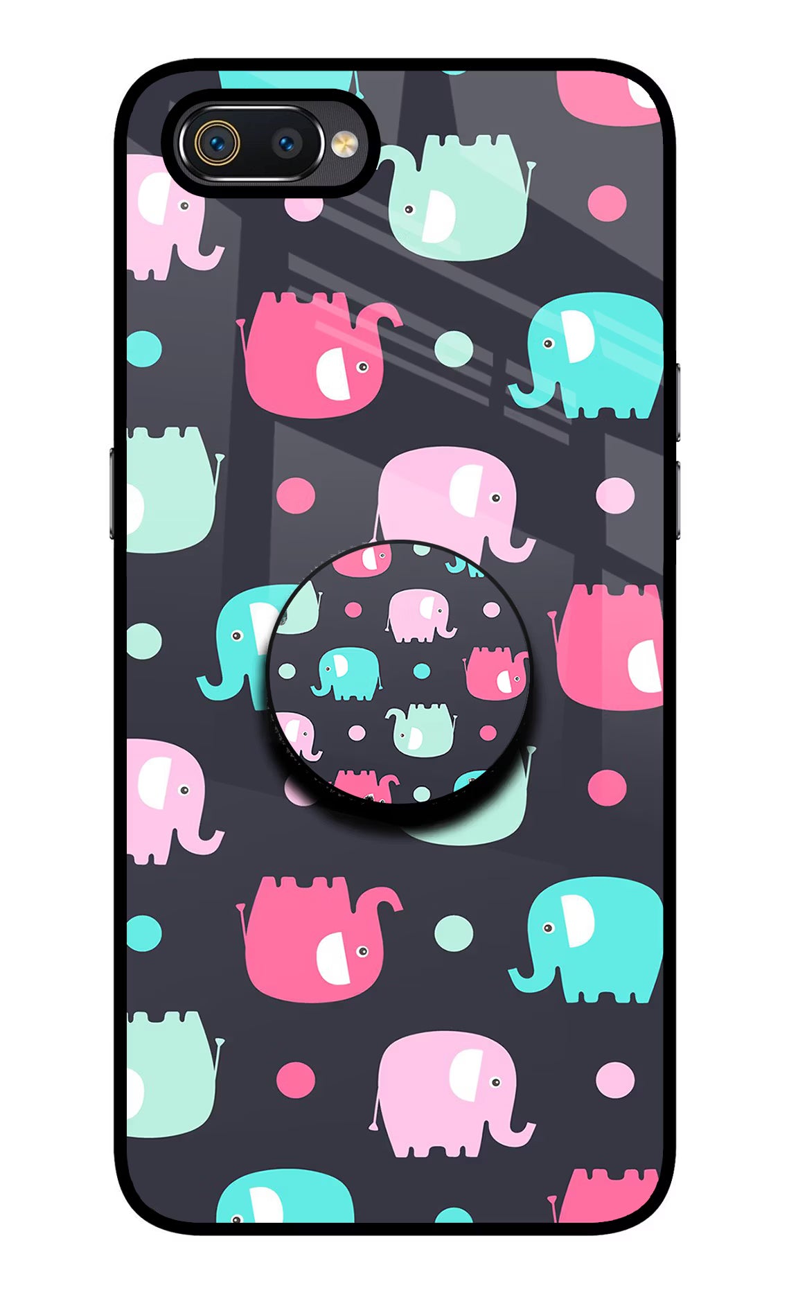 Baby Elephants Realme C2 Glass Case - Baby Elephants Realme C2 Glass Case Baby Elephants Realme C2 Glass Case