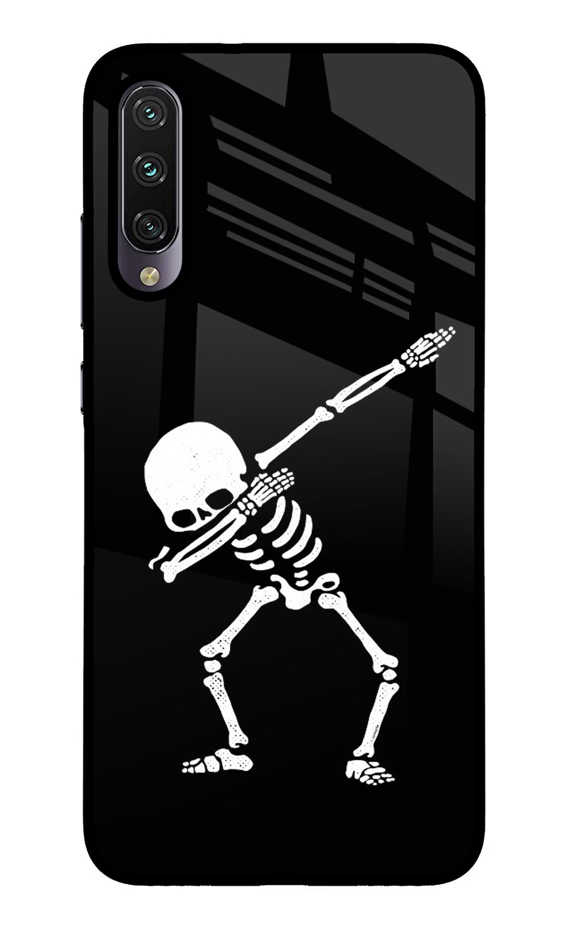 Dabbing Skeleton Art Mi A3 Glass Case - Dabbing Skeleton Art Mi A3 Glass Case Dabbing Skeleton Art Mi A3 Glass Case