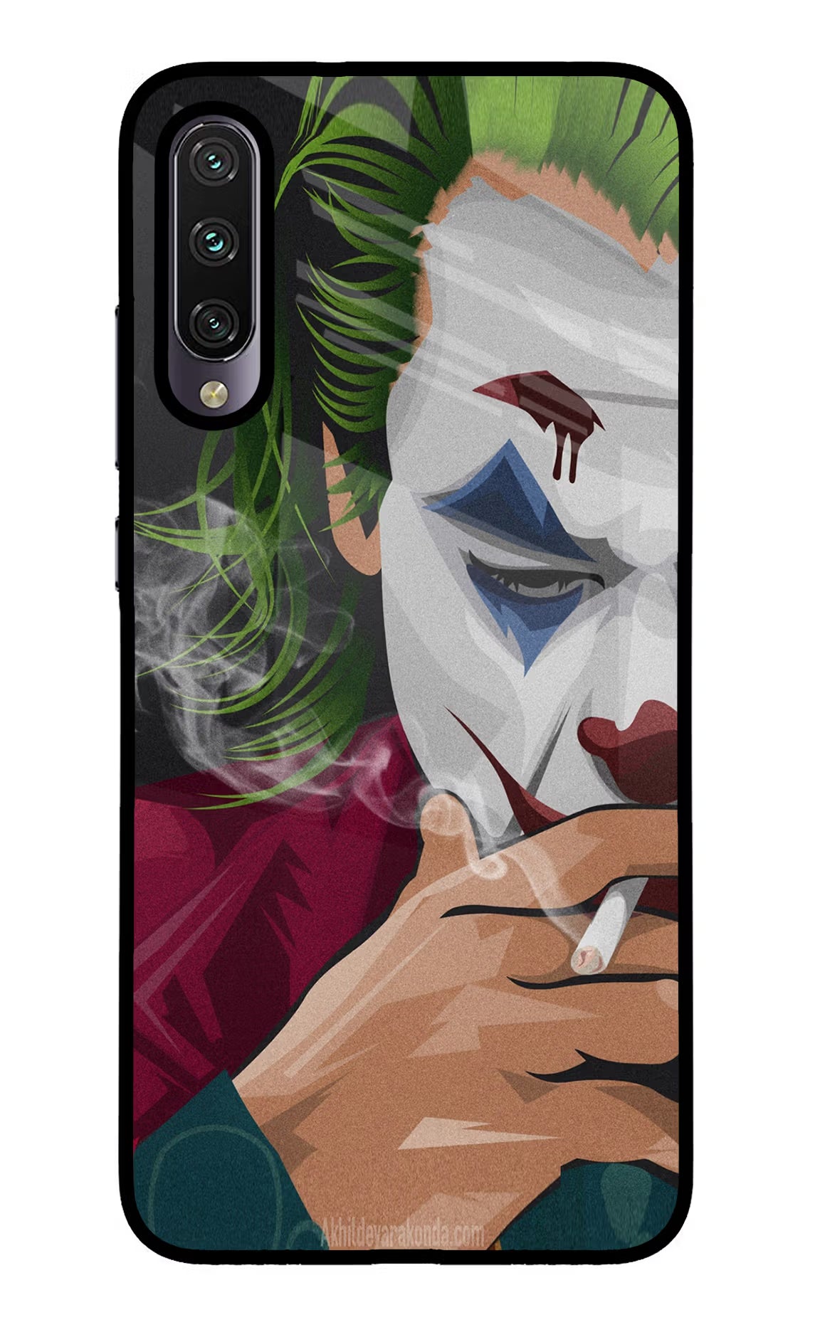 Joker Smoking Mi A3 Glass Case - Joker Smoking Mi A3 Glass Case Joker Smoking Mi A3 Glass Case