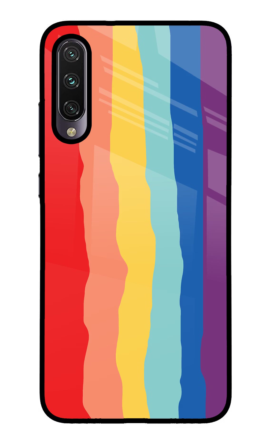 Rainbow Mi A3 Glass Case - Rainbow Mi A3 Glass Case Rainbow Mi A3 Glass Case