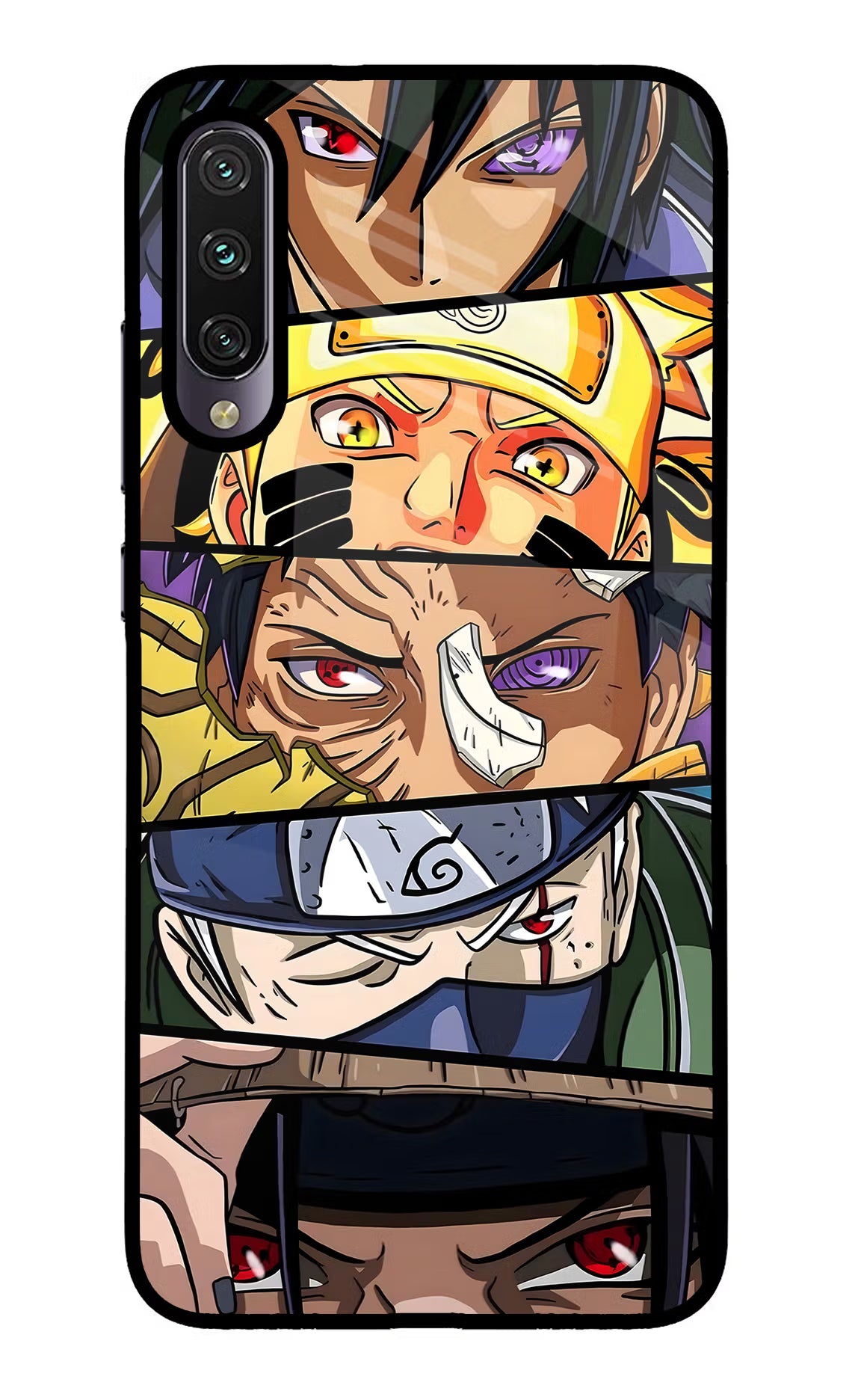 Naruto Character Mi A3 Glass Case - Naruto Character Mi A3 Glass Case Naruto Character Mi A3 Glass Case