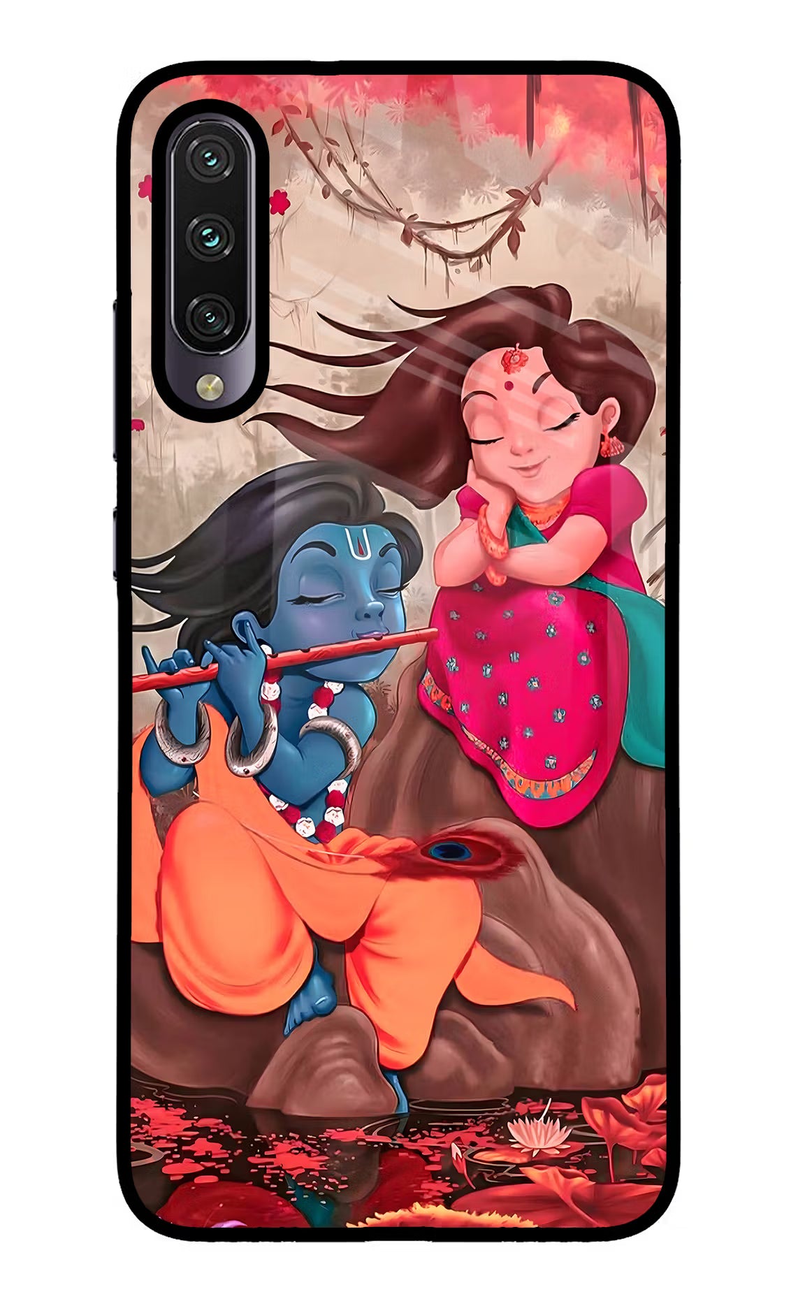 Radhe Krishna Mi A3 Glass Case - Radhe Krishna Mi A3 Glass Case Radhe Krishna Mi A3 Glass Case