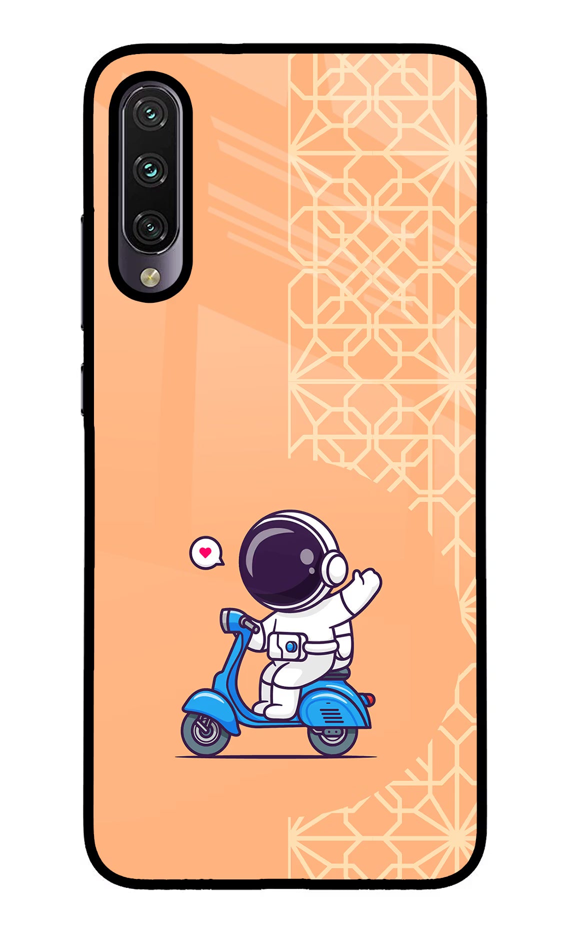 Cute Astronaut Riding Mi A3 Glass Case - Cute Astronaut Riding Mi A3 Glass Case Cute Astronaut Riding Mi A3 Glass Case
