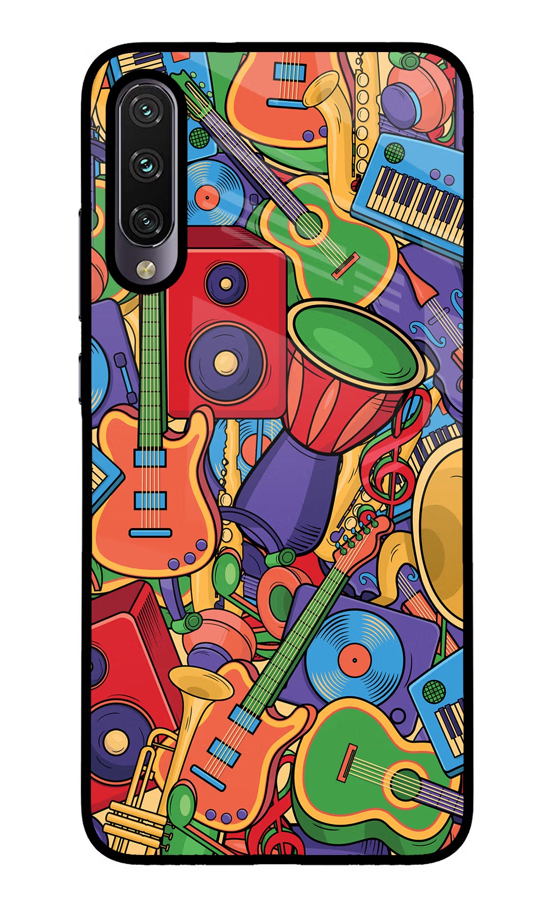 Music Instrument Doodle Mi A3 Glass Case - Music Instrument Doodle Mi A3 Glass Case Music Instrument Doodle Mi A3 Glass Case
