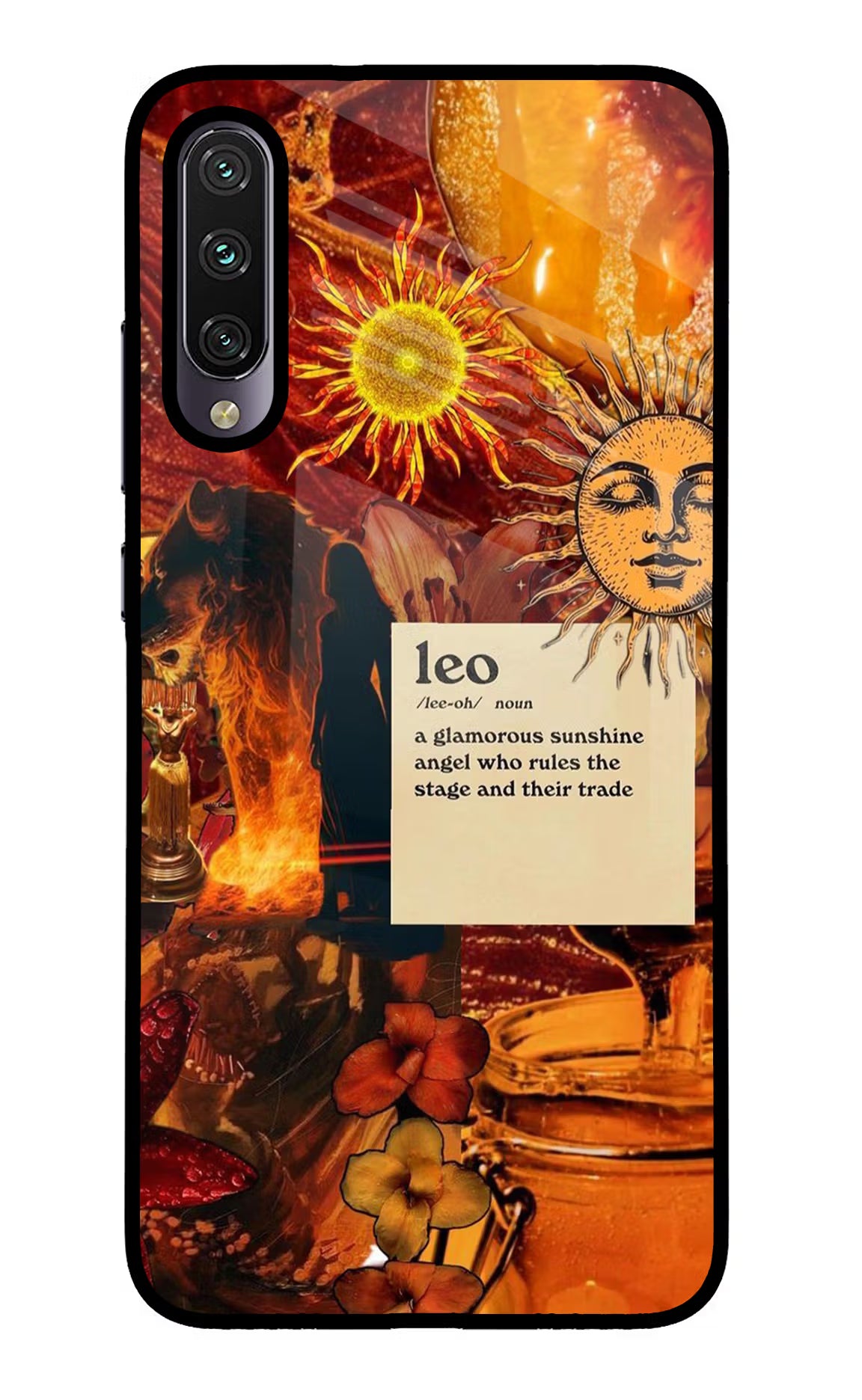 Leo Zodiac Mi A3 Glass Case - Leo Zodiac Mi A3 Glass Case Leo Zodiac Mi A3 Glass Case