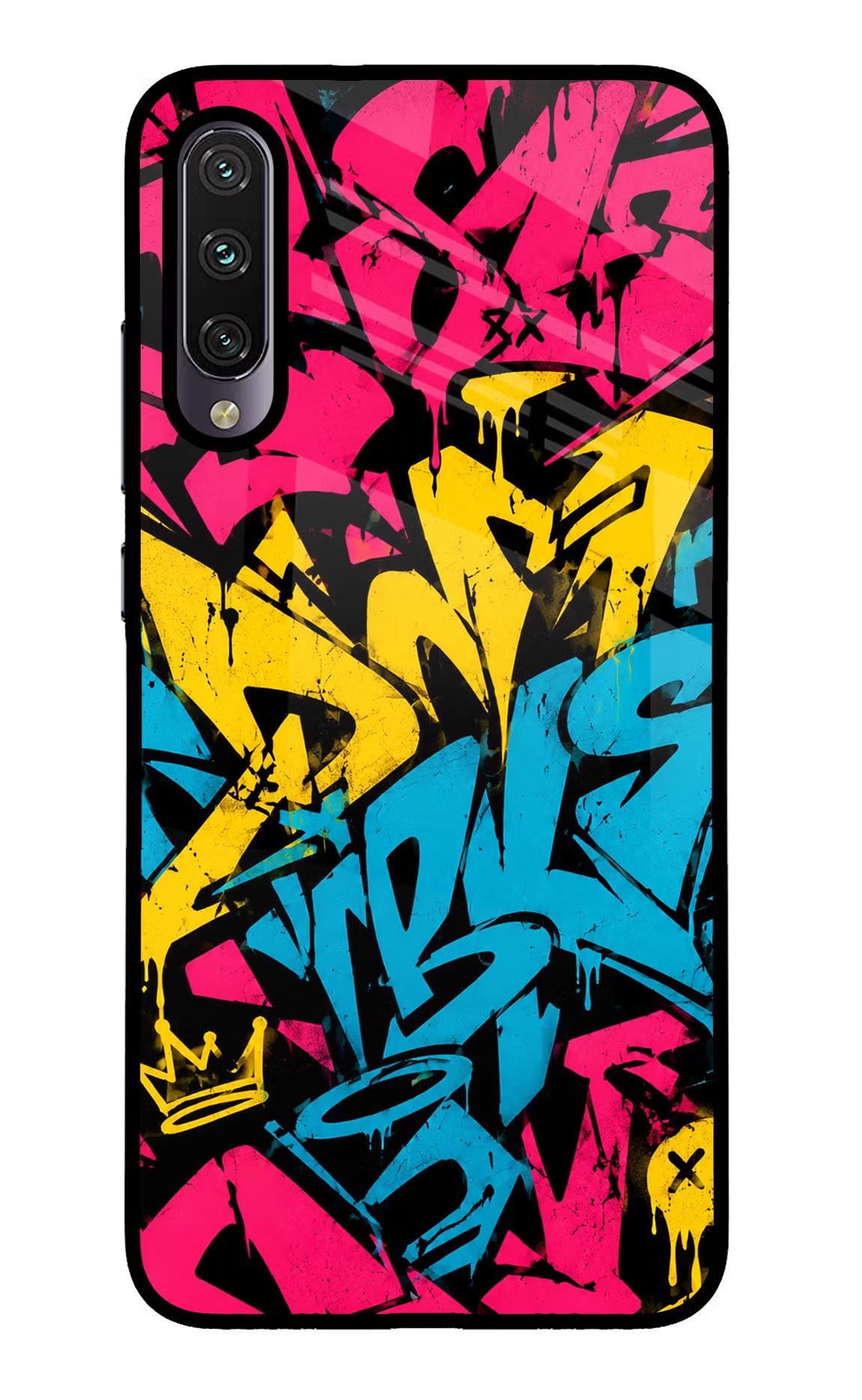 Graffiti Vibe Mi A3 Glass Case - Graffiti Vibe Mi A3 Glass Case Graffiti Vibe Mi A3 Glass Case