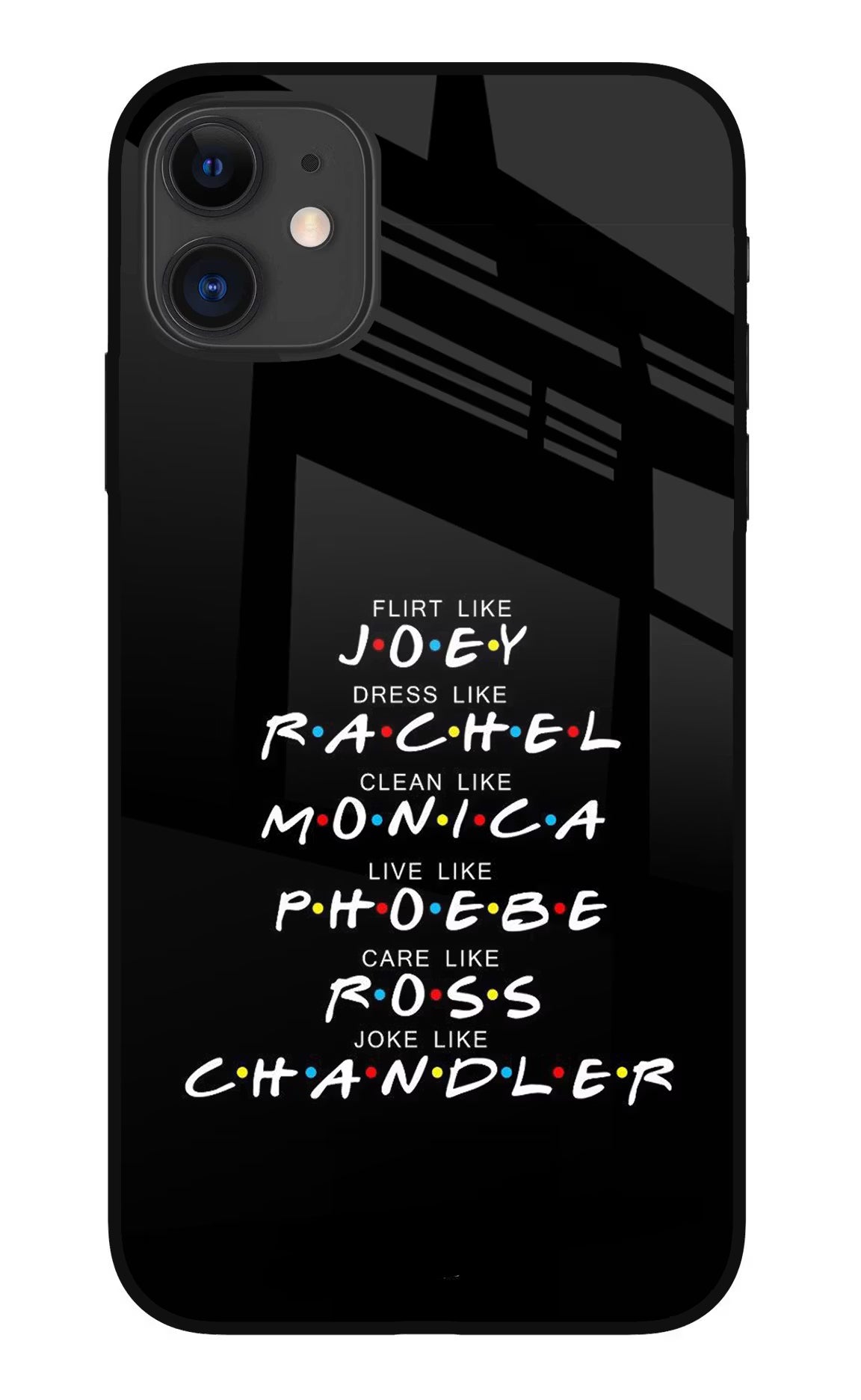 FRIENDS Character iPhone 11 Glass Case - FRIENDS Character iPhone 11 Glass Case FRIENDS Character iPhone 11 Glass Case