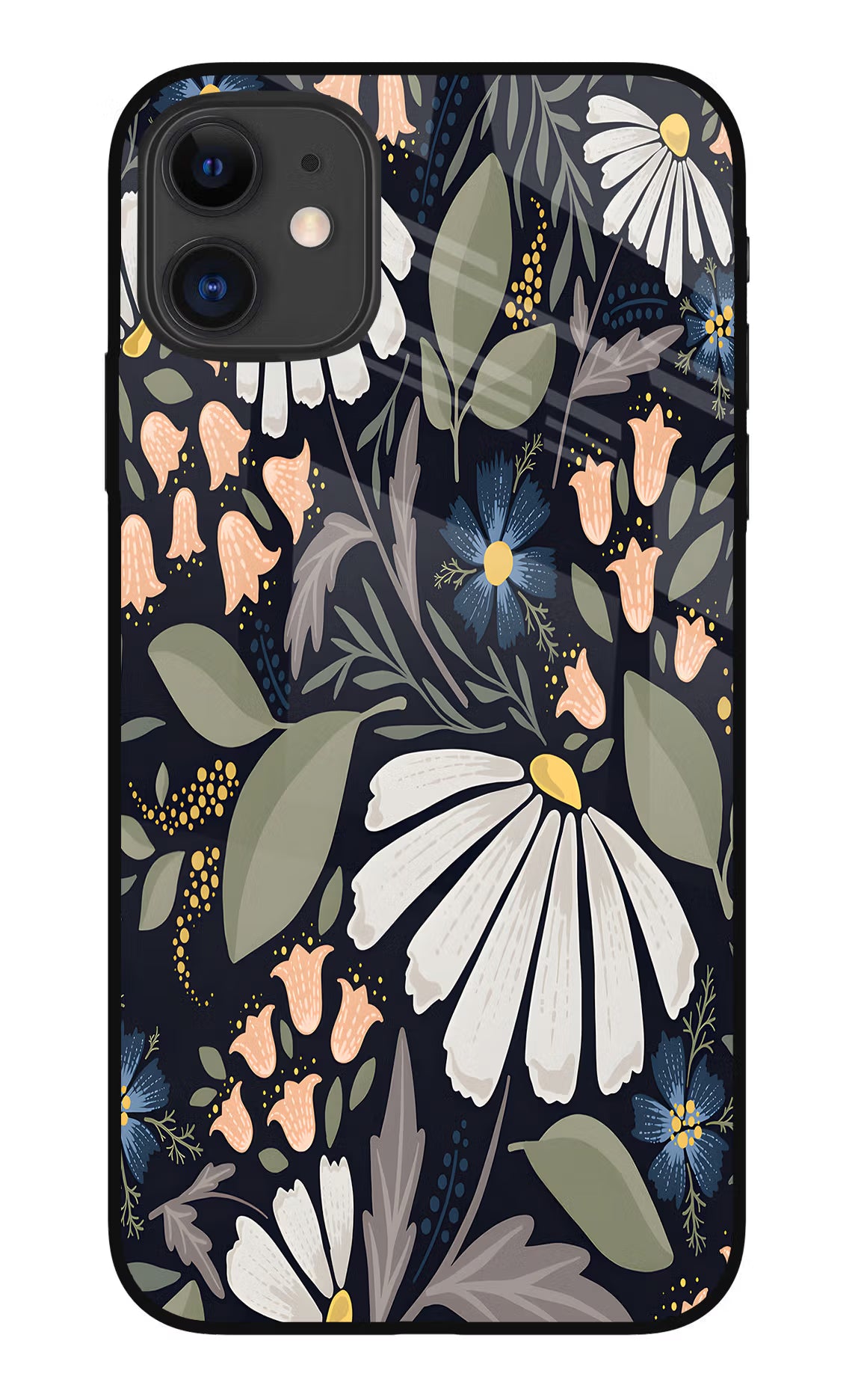 Flowers Art iPhone 11 Glass Case - Flowers Art iPhone 11 Glass Case Flowers Art iPhone 11 Glass Case