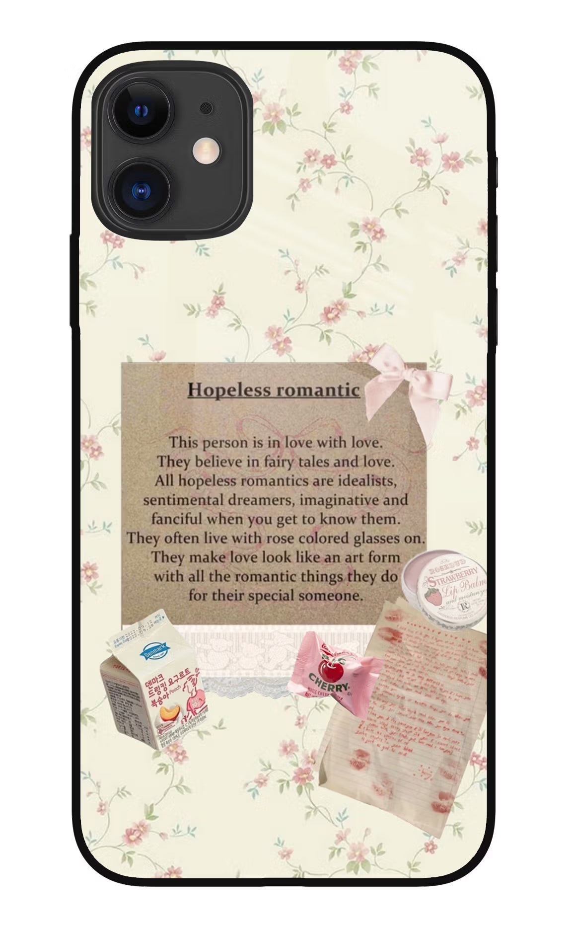 Hopeless Romantic iPhone 11 Glass Case - Hopeless Romantic iPhone 11 Glass Case Hopeless Romantic iPhone 11 Glass Case