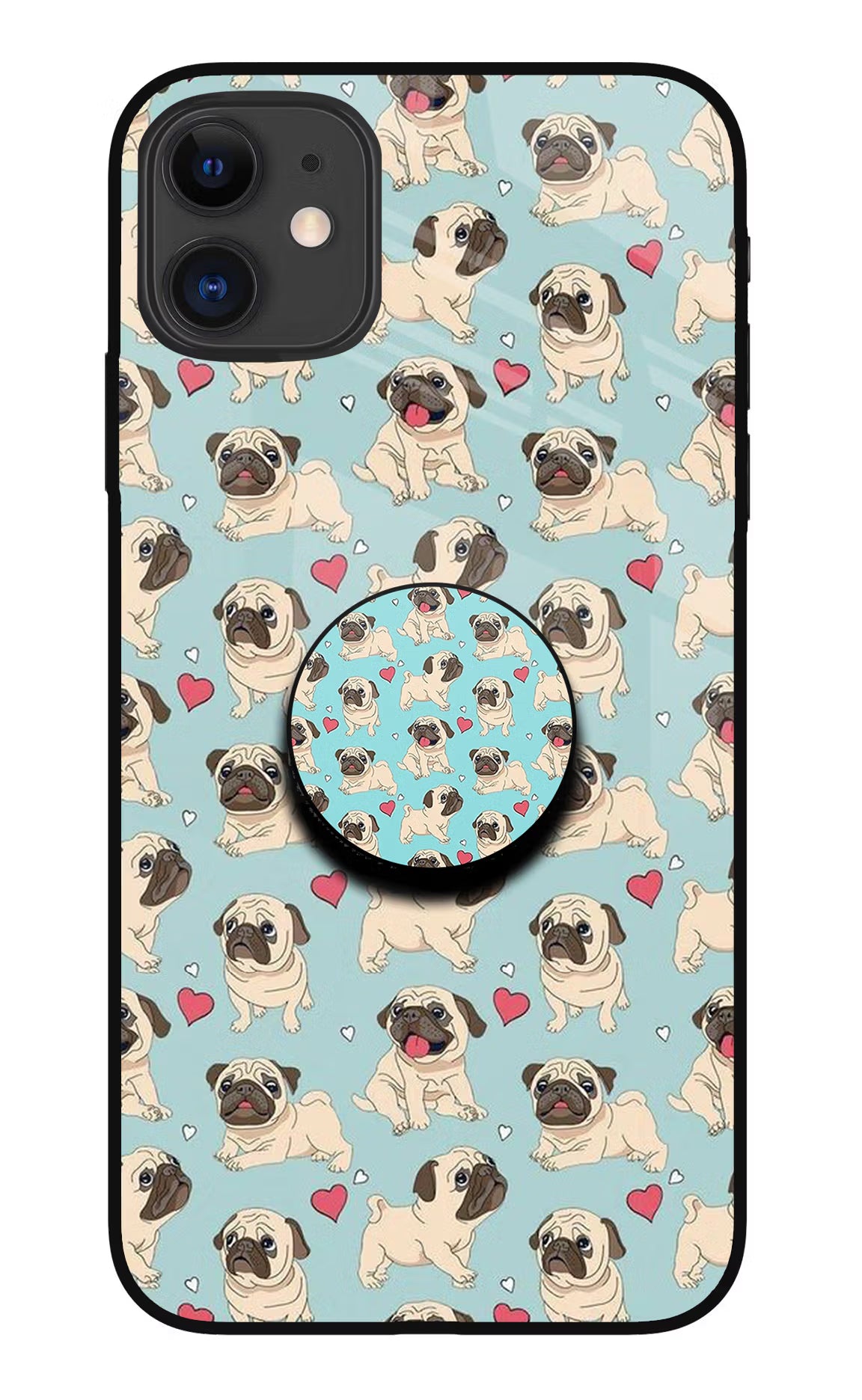 Pug Dog iPhone 11 Glass Case - Pug Dog iPhone 11 Glass Case Pug Dog iPhone 11 Glass Case
