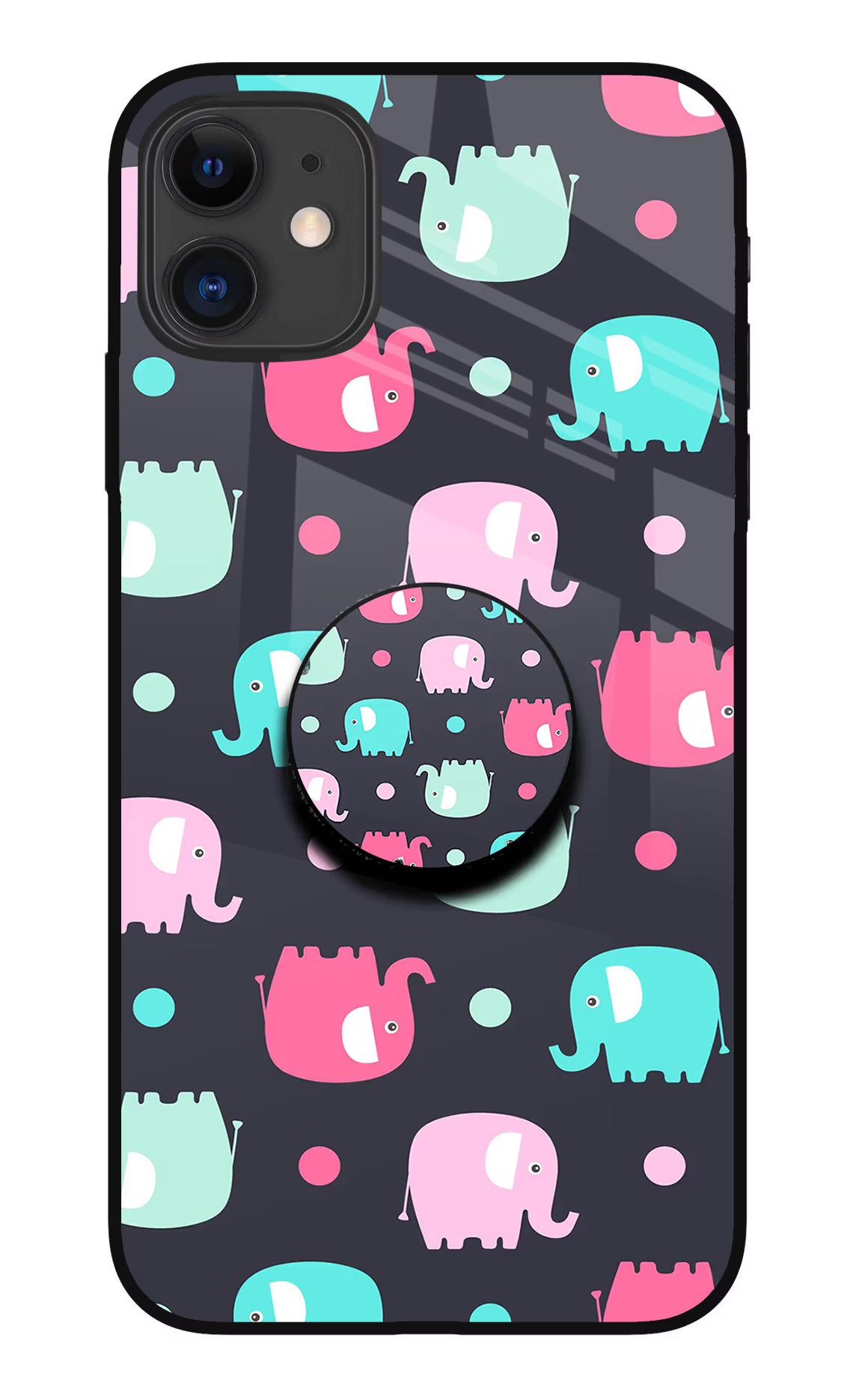 Baby Elephants iPhone 11 Glass Case - Baby Elephants iPhone 11 Glass Case Baby Elephants iPhone 11 Glass Case