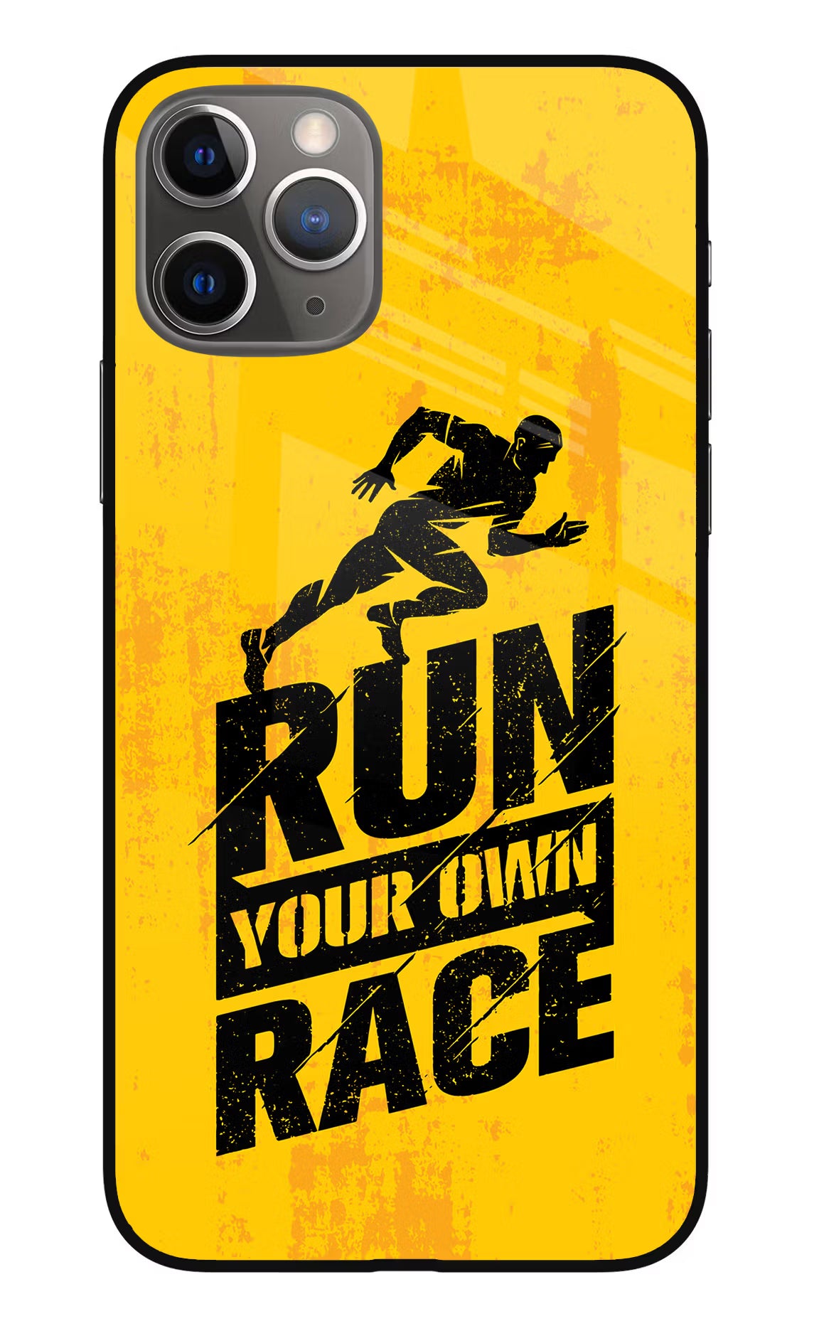 Run Your Own Race iPhone 11 Pro Glass Case - Run Your Own Race iPhone 11 Pro Glass Case Run Your Own Race iPhone 11 Pro Glass Case