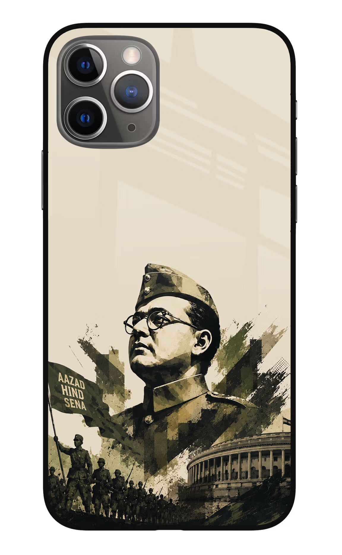 Netaji Rising iPhone 11 Pro Glass Case - Netaji Rising iPhone 11 Pro Glass Case Netaji Rising iPhone 11 Pro Glass Case