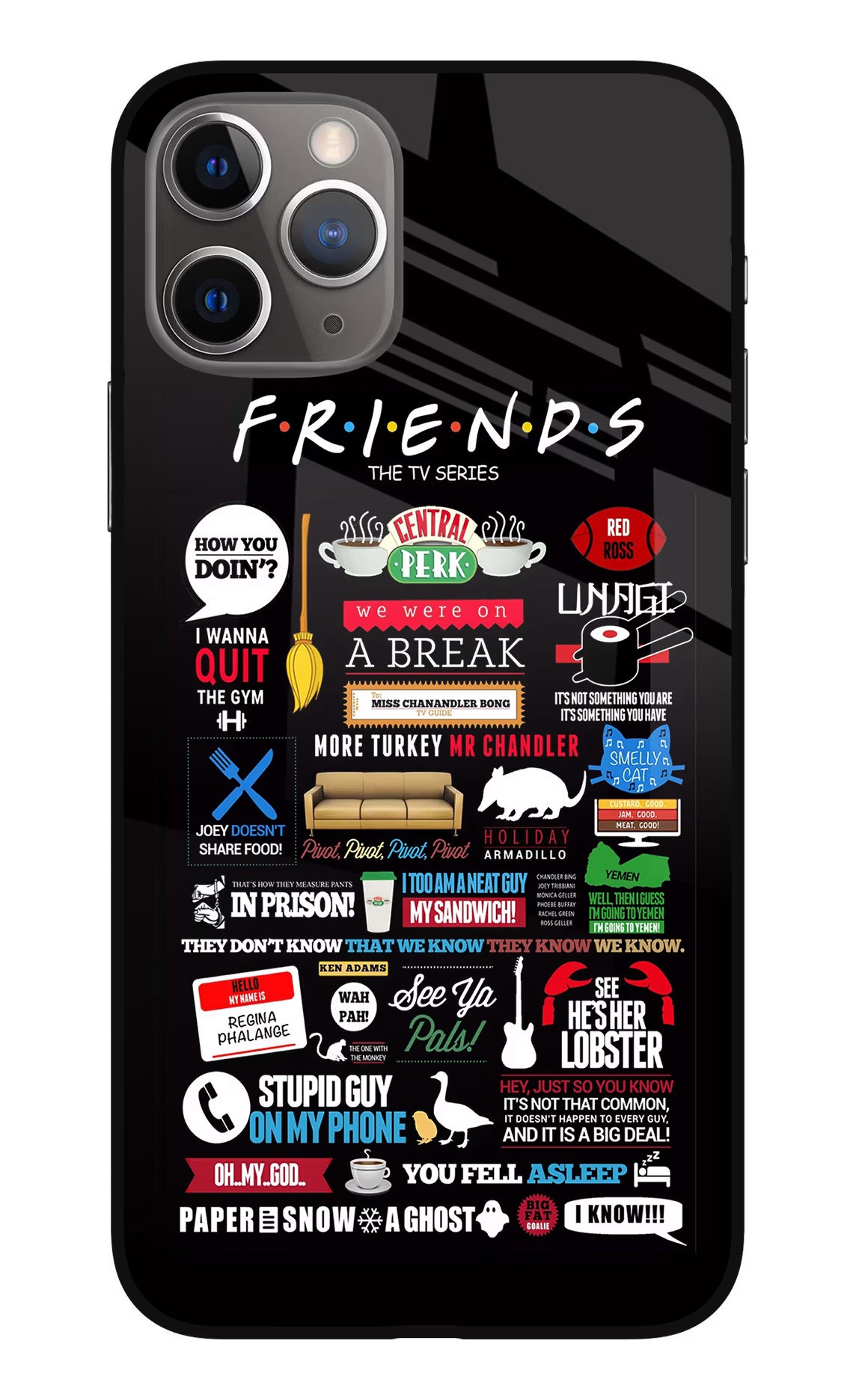 FRIENDS iPhone 11 Pro Max Glass Case - FRIENDS iPhone 11 Pro Max Glass Case FRIENDS iPhone 11 Pro Max Glass Case