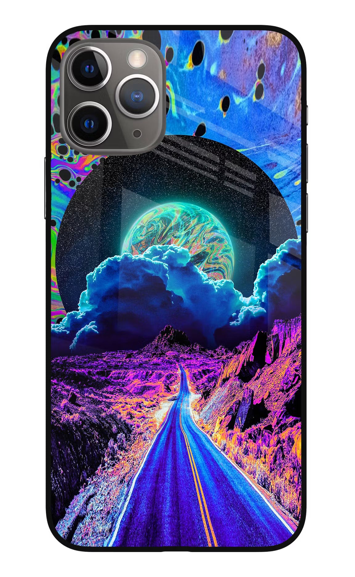 Psychedelic Painting iPhone 11 Pro Max Glass Case - Psychedelic Painting iPhone 11 Pro Max Glass Case Psychedelic Painting iPhone 11 Pro Max Glass Case