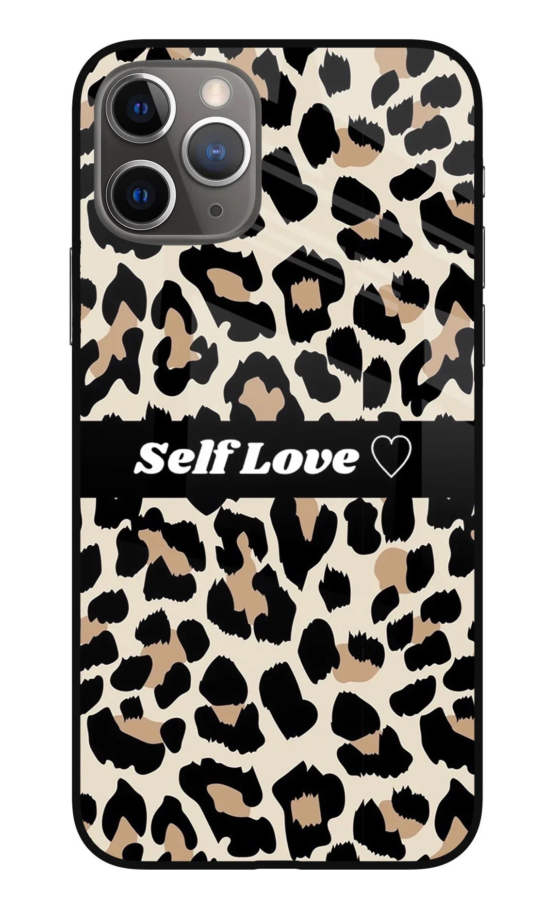Leopard Print Self Love iPhone 11 Pro Max Glass Case - Leopard Print Self Love iPhone 11 Pro Max Glass Case Leopard Print Self Love iPhone 11 Pro Max Glass Case
