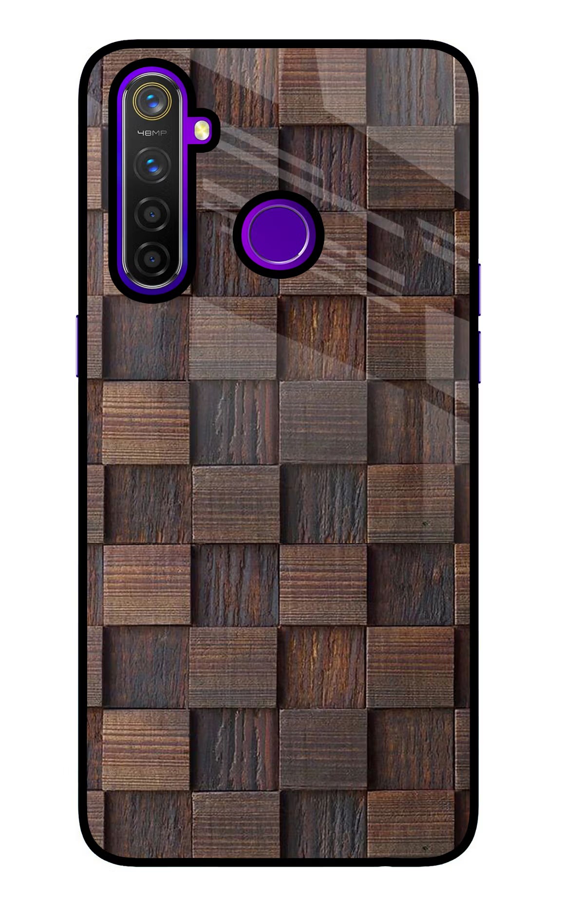 Wooden Cube Design Realme 5 Pro Back Cover - Wooden Cube Design Realme 5 Pro Glass Case Back Cover by Casekaro Wooden Cube Design Realme 5 Pro Glass Case Back Cover by Casekaro