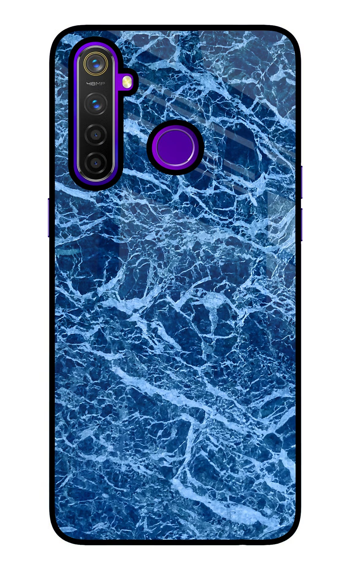 Blue Marble Realme 5 Pro Back Cover - Blue Marble Realme 5 Pro Glass Case Back Cover by Casekaro Blue Marble Realme 5 Pro Glass Case Back Cover by Casekaro