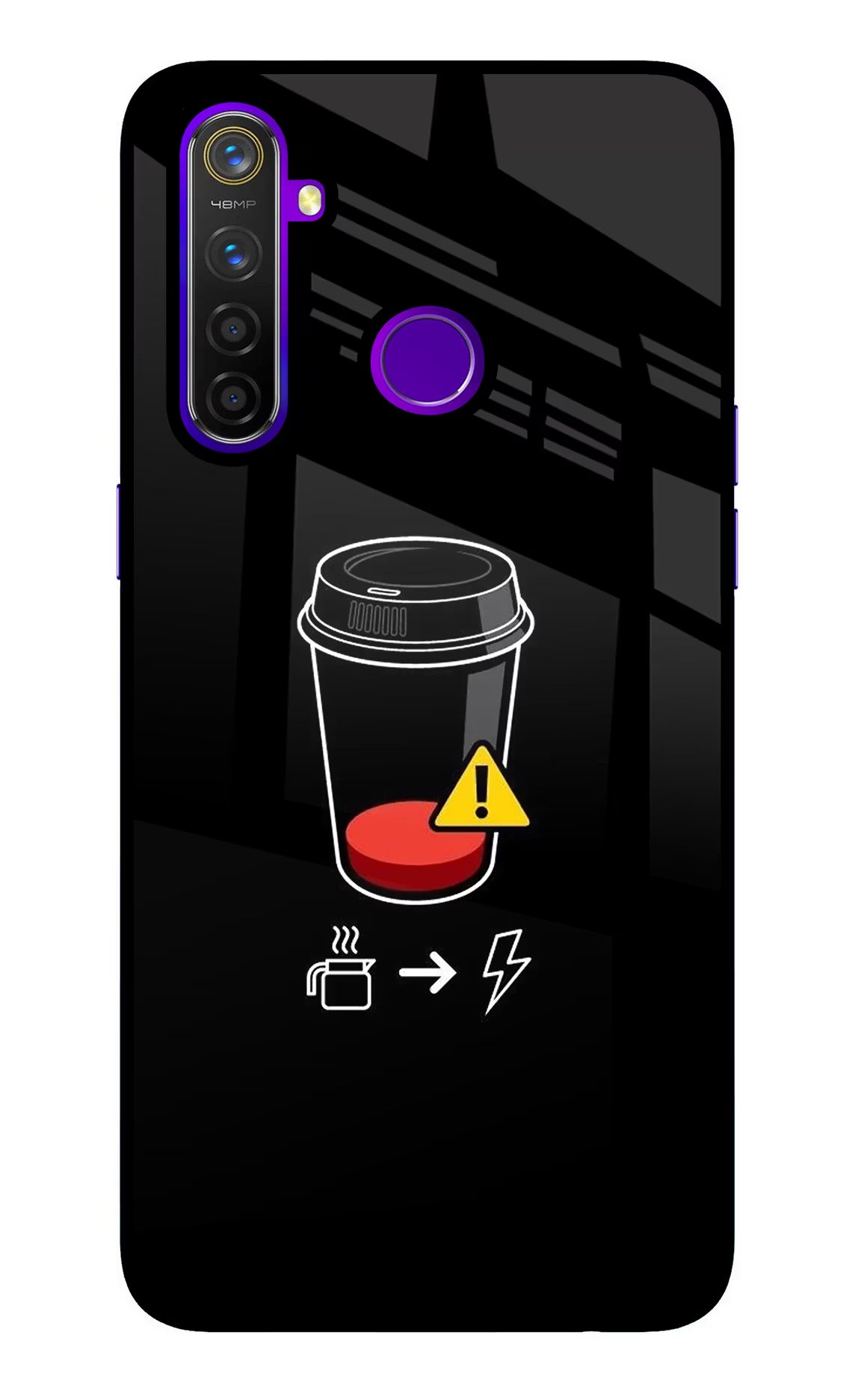 Coffee Realme 5 Pro Back Cover - Coffee Realme 5 Pro Glass Case Back Cover by Casekaro Coffee Realme 5 Pro Glass Case Back Cover by Casekaro