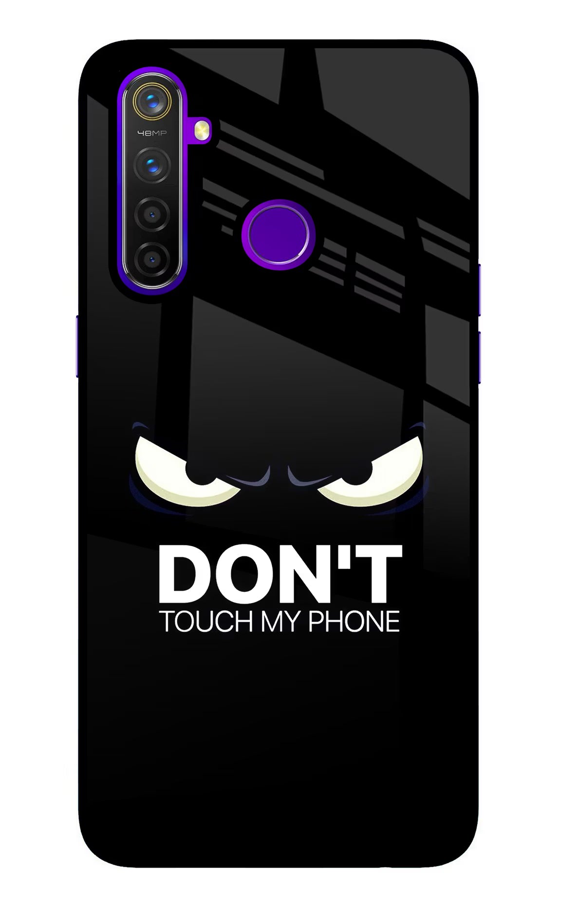 Don'T Touch My Phone Realme 5 Pro Back Cover - Don'T Touch My Phone Realme 5 Pro Glass Case Back Cover by Casekaro Don'T Touch My Phone Realme 5 Pro Glass Case Back Cover by Casekaro