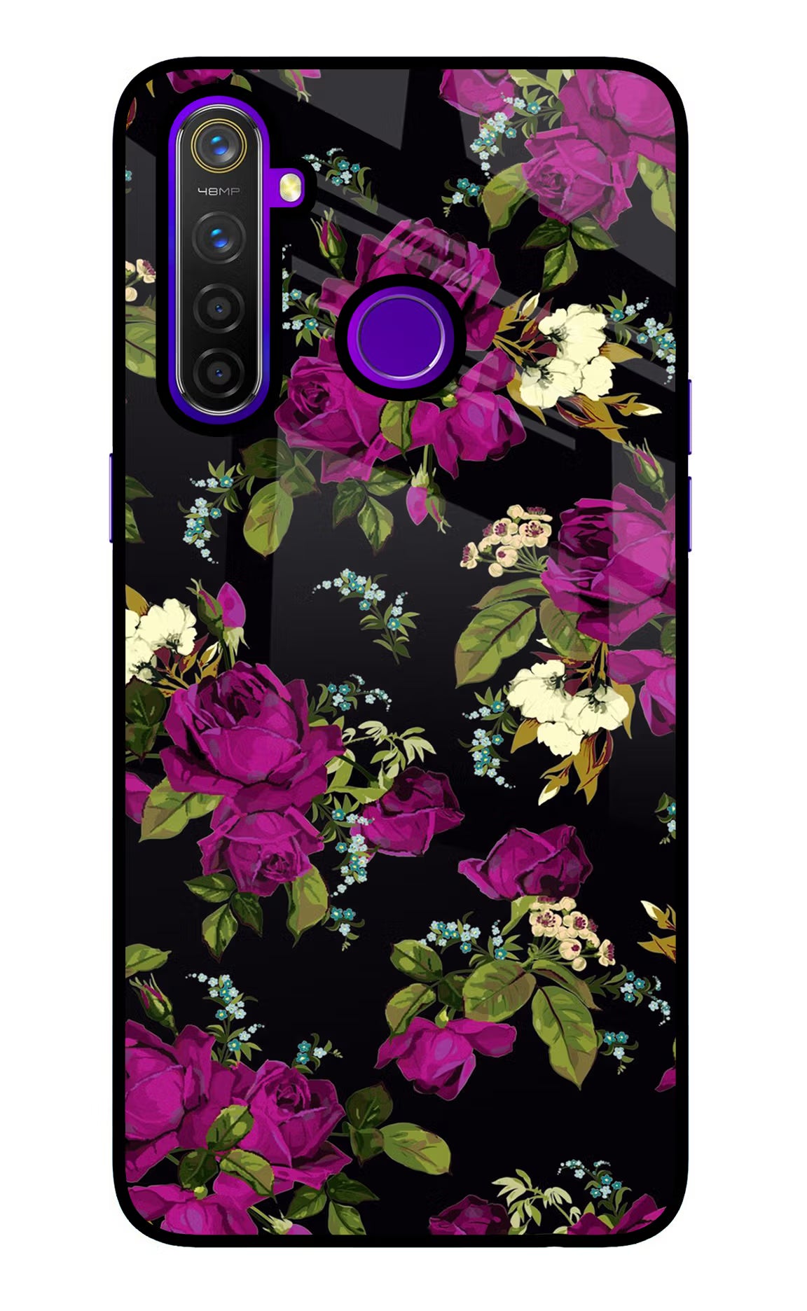 Flowers Realme 5 Pro Glass Case - Flowers Realme 5 Pro Glass Case Flowers Realme 5 Pro Glass Case