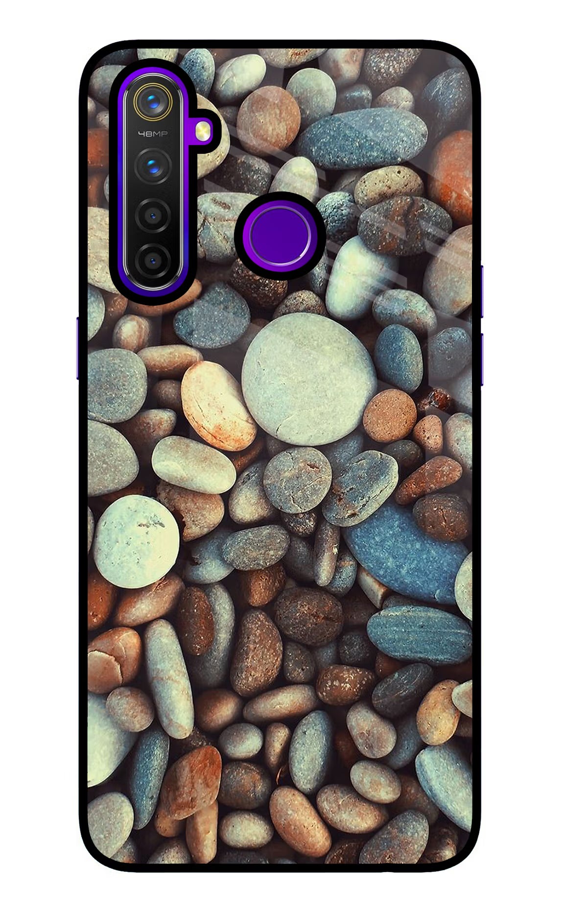 Pebble Realme 5 Pro Back Cover - Pebble Realme 5 Pro Glass Case Back Cover by Casekaro Pebble Realme 5 Pro Glass Case Back Cover by Casekaro