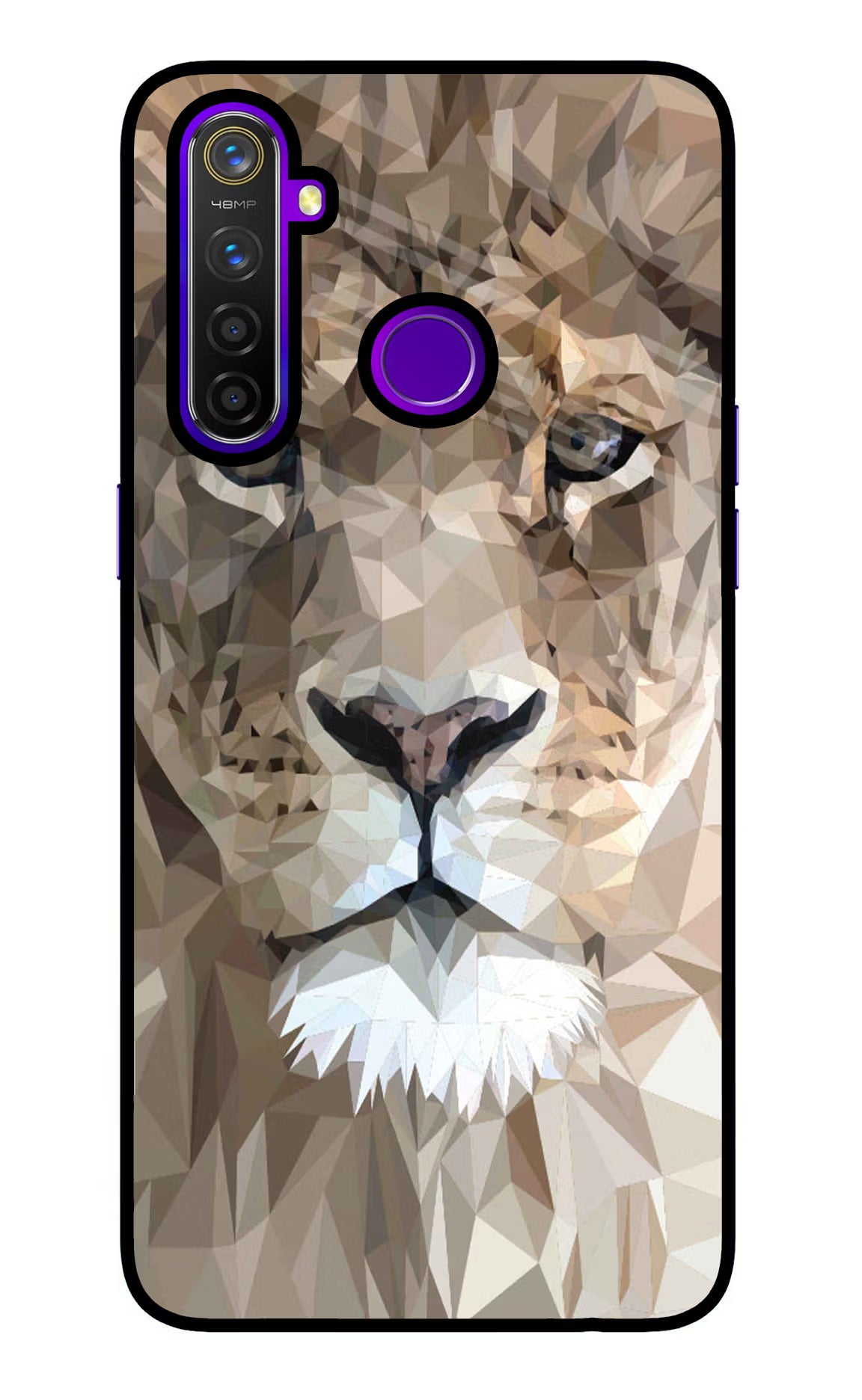 Lion Art Realme 5 Pro Back Cover - Lion Art Realme 5 Pro Glass Case Back Cover by Casekaro Lion Art Realme 5 Pro Glass Case Back Cover by Casekaro