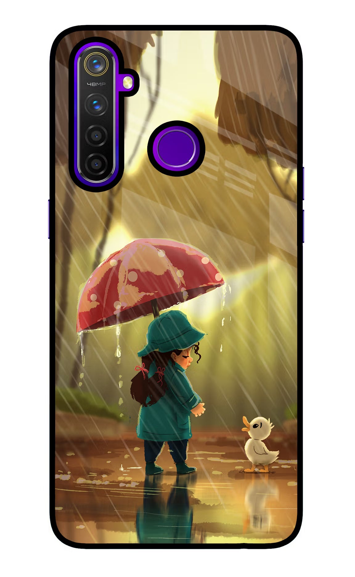 Rainy Day Realme 5 Pro Back Cover - Rainy Day Realme 5 Pro Glass Case Back Cover by Casekaro Rainy Day Realme 5 Pro Glass Case Back Cover by Casekaro