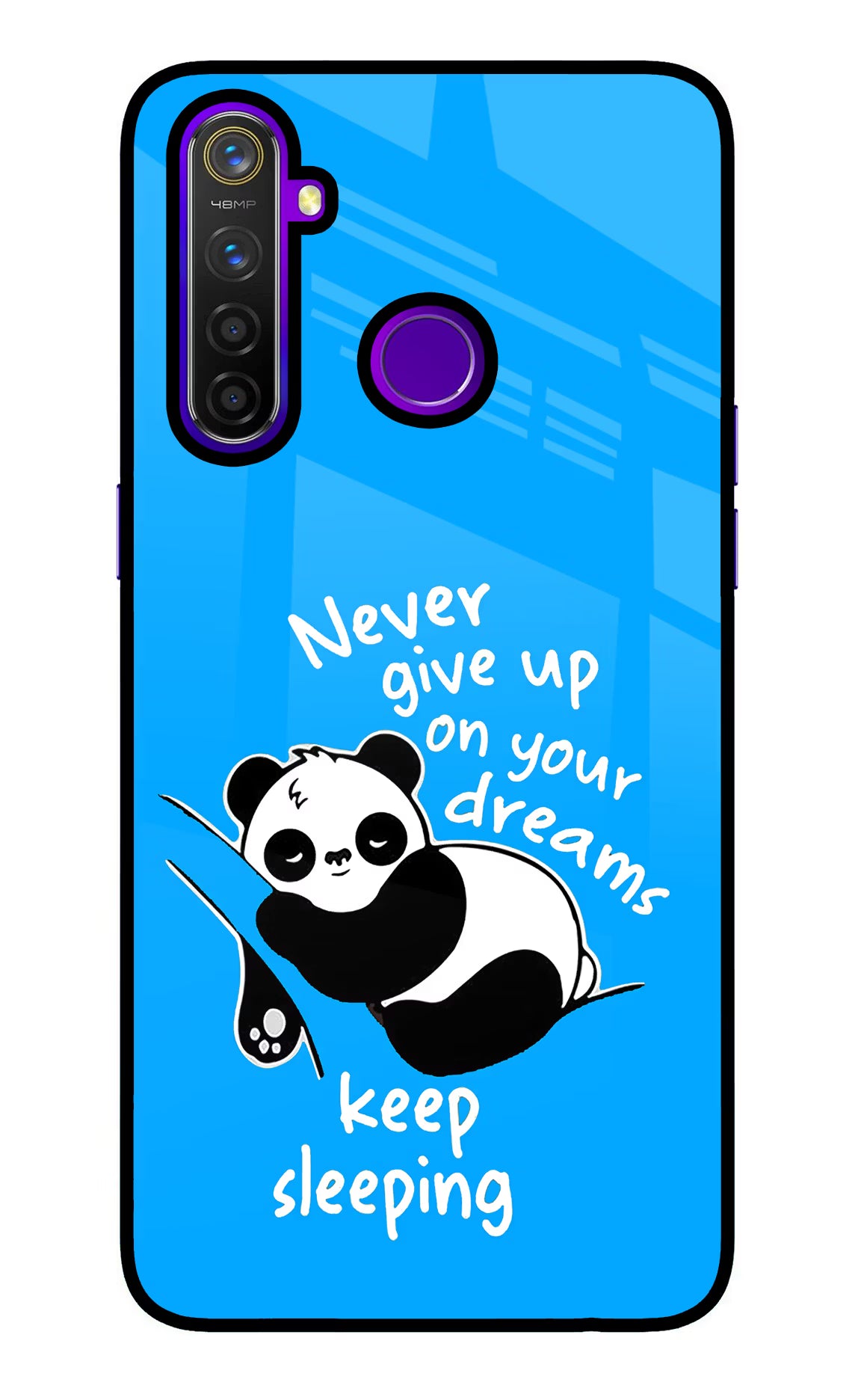 Keep Sleeping Realme 5 Pro Back Cover - Keep Sleeping Realme 5 Pro Glass Case Back Cover by Casekaro Keep Sleeping Realme 5 Pro Glass Case Back Cover by Casekaro