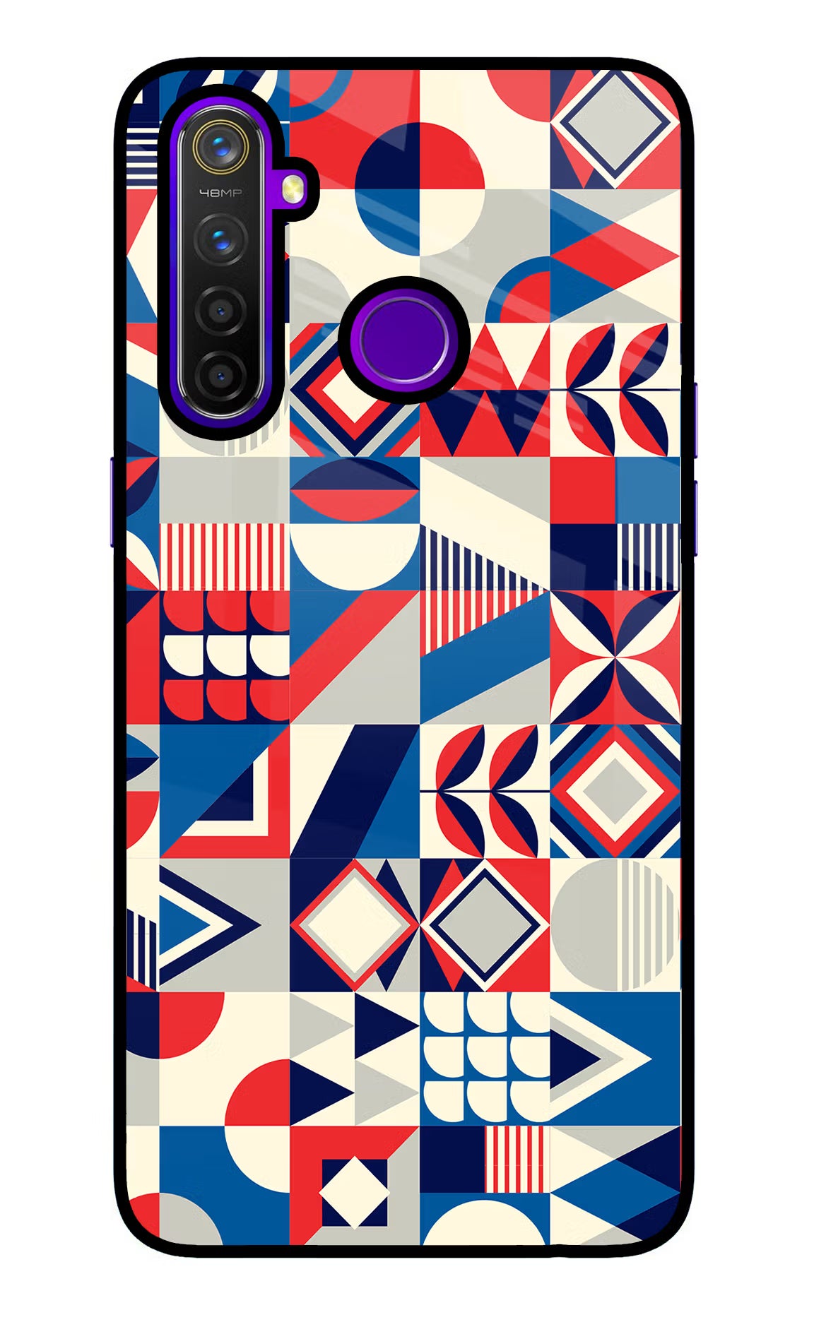 Colorful Pattern Realme 5 Pro Glass Case - Colorful Pattern Realme 5 Pro Glass Case Colorful Pattern Realme 5 Pro Glass Case