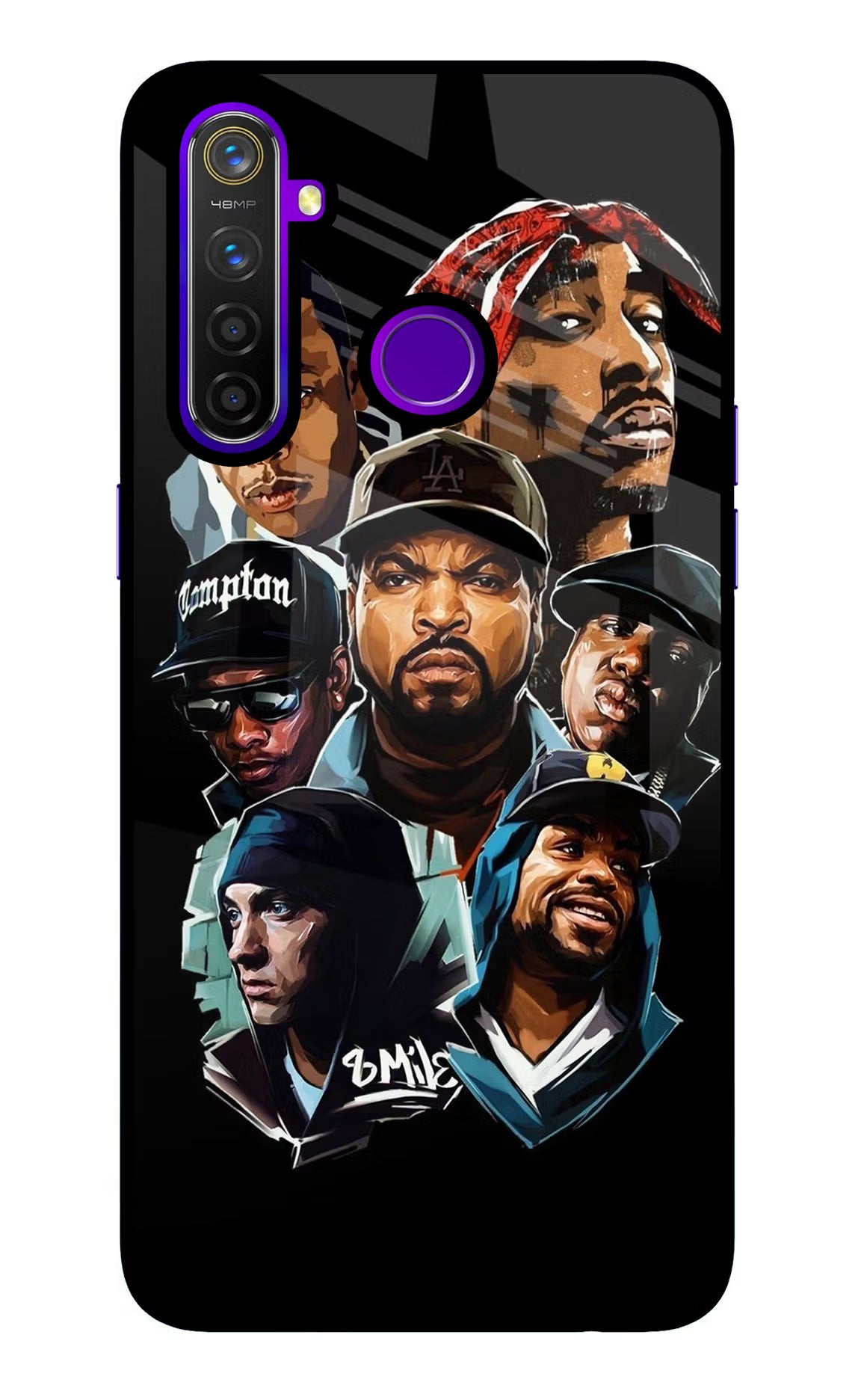 Rappers Realme 5 Pro Back Cover - Rappers Realme 5 Pro Glass Case Back Cover by Casekaro Rappers Realme 5 Pro Glass Case Back Cover by Casekaro