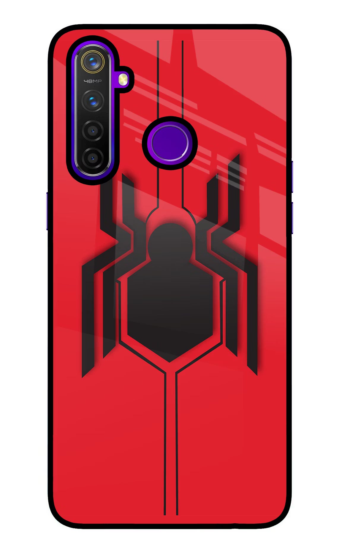 Spider Realme 5 Pro Back Cover - Spider Realme 5 Pro Glass Case Back Cover by Casekaro Spider Realme 5 Pro Glass Case Back Cover by Casekaro
