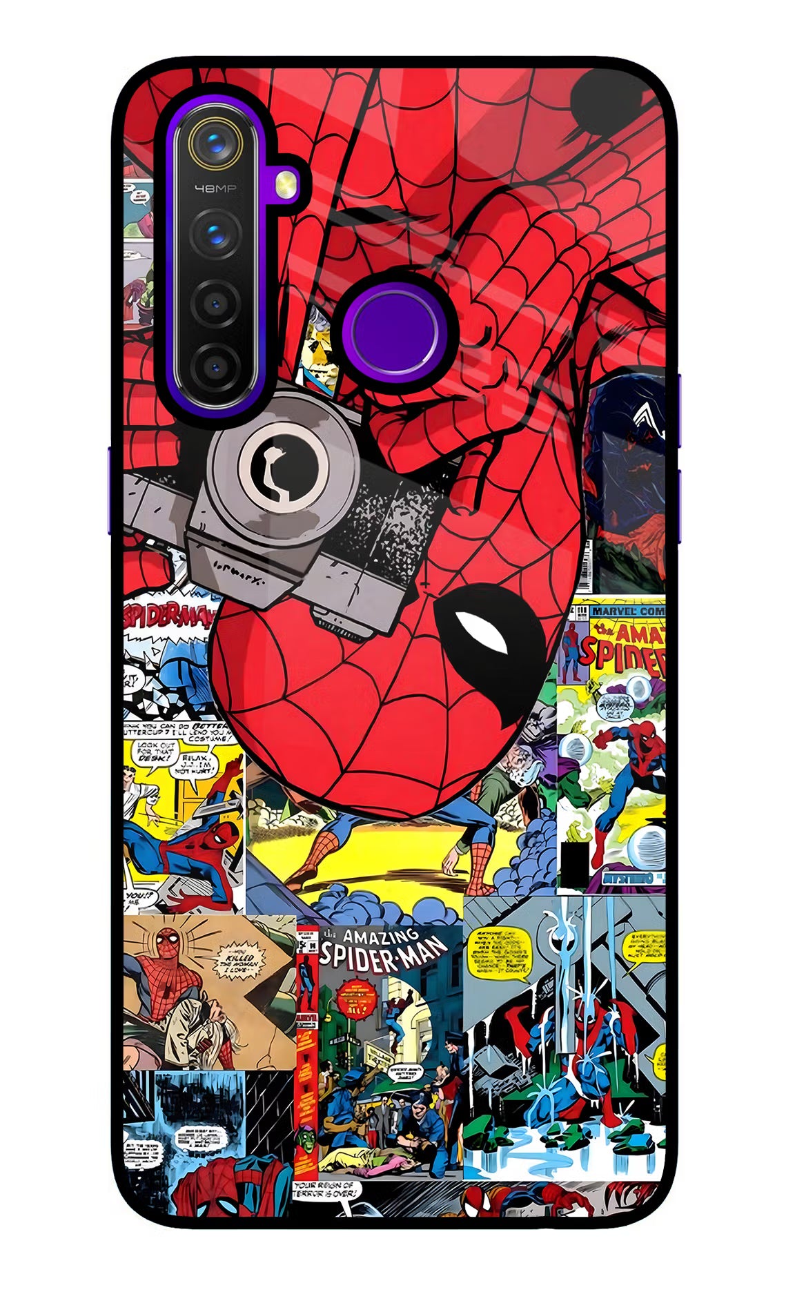 Spider Man Realme 5 Pro Glass Case - Spider Man Realme 5 Pro Glass Case Spider Man Realme 5 Pro Glass Case