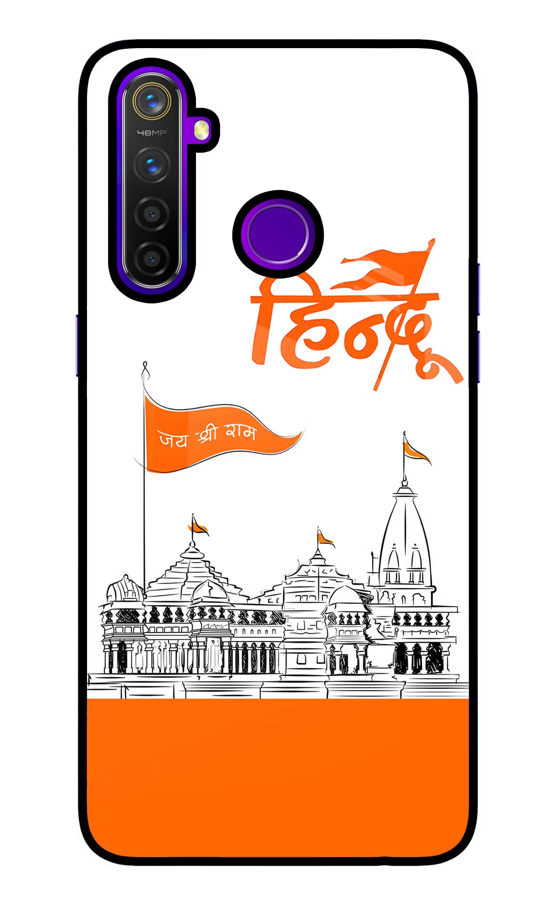 Jai Shree Ram Hindu Realme 5 Pro Back Cover - Jai Shree Ram Hindu Realme 5 Pro Glass Case Back Cover by Casekaro Jai Shree Ram Hindu Realme 5 Pro Glass Case Back Cover by Casekaro