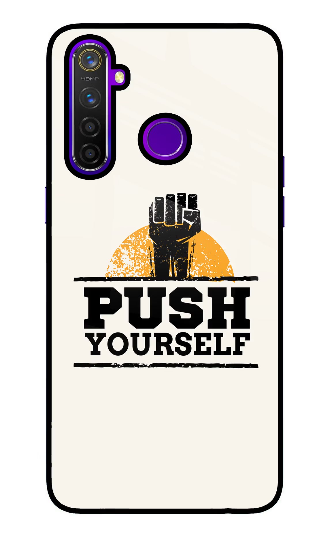 Push Yourself Realme 5 Pro Glass Case - Push Yourself Realme 5 Pro Glass Case Push Yourself Realme 5 Pro Glass Case