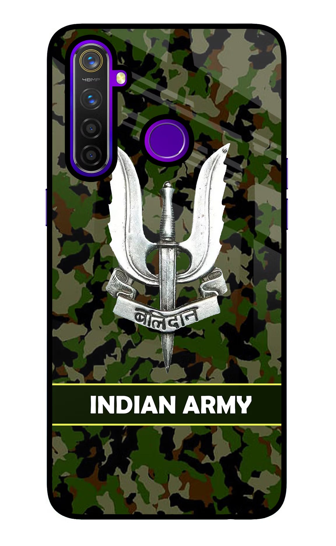 Balidan Indian Logo Realme 5 Pro Back Cover - Balidan Indian Logo Realme 5 Pro Glass Case Back Cover by Casekaro Balidan Indian Logo Realme 5 Pro Glass Case Back Cover by Casekaro