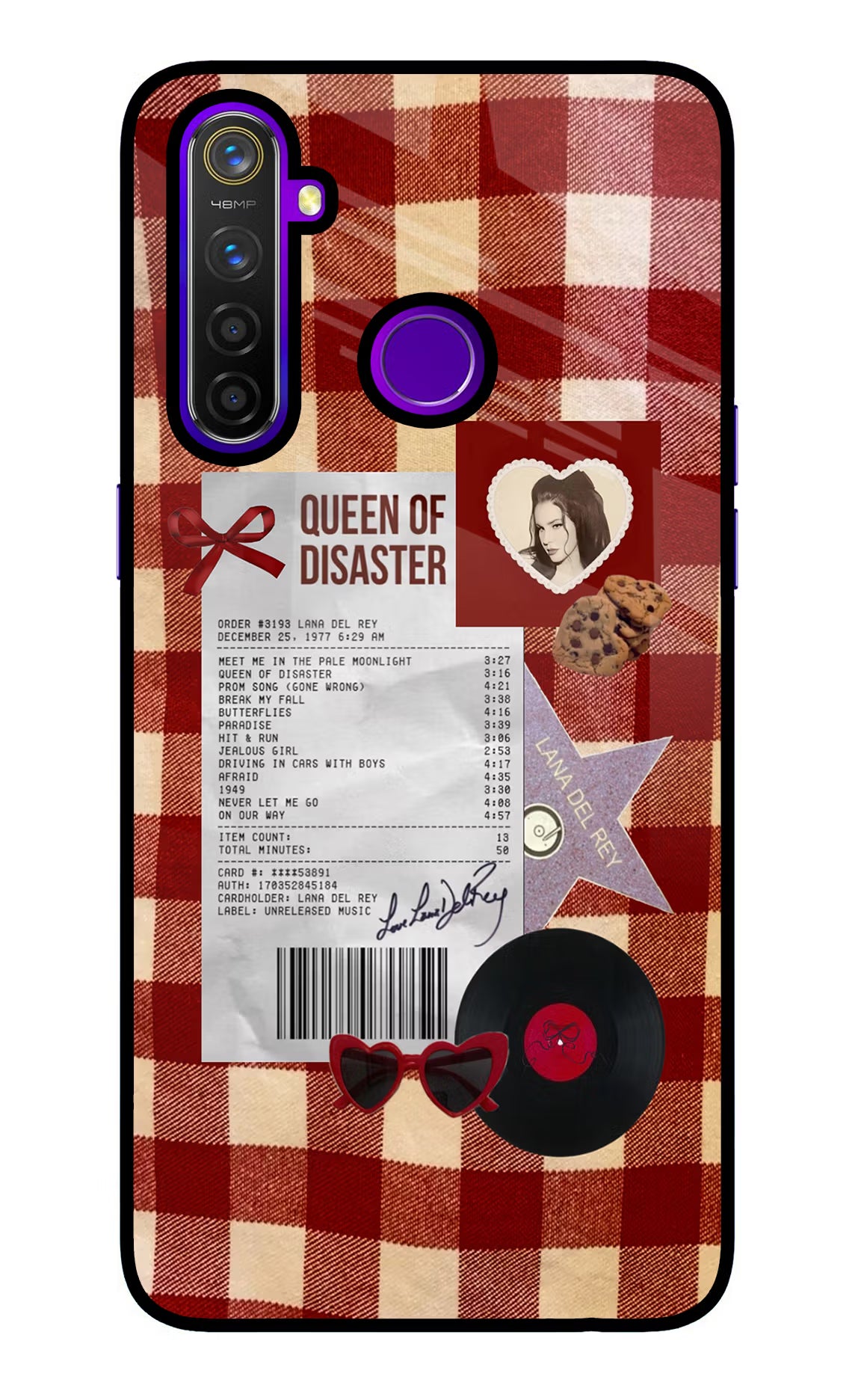 Queen of Disaster Realme 5 Pro Glass Case - Queen of Disaster Realme 5 Pro Glass Case Queen of Disaster Realme 5 Pro Glass Case