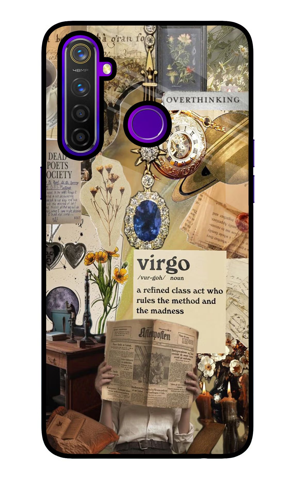 Virgo Zodiac Realme 5 Pro Back Cover - Virgo Zodiac Realme 5 Pro Glass Case Back Cover by Casekaro Virgo Zodiac Realme 5 Pro Glass Case Back Cover by Casekaro