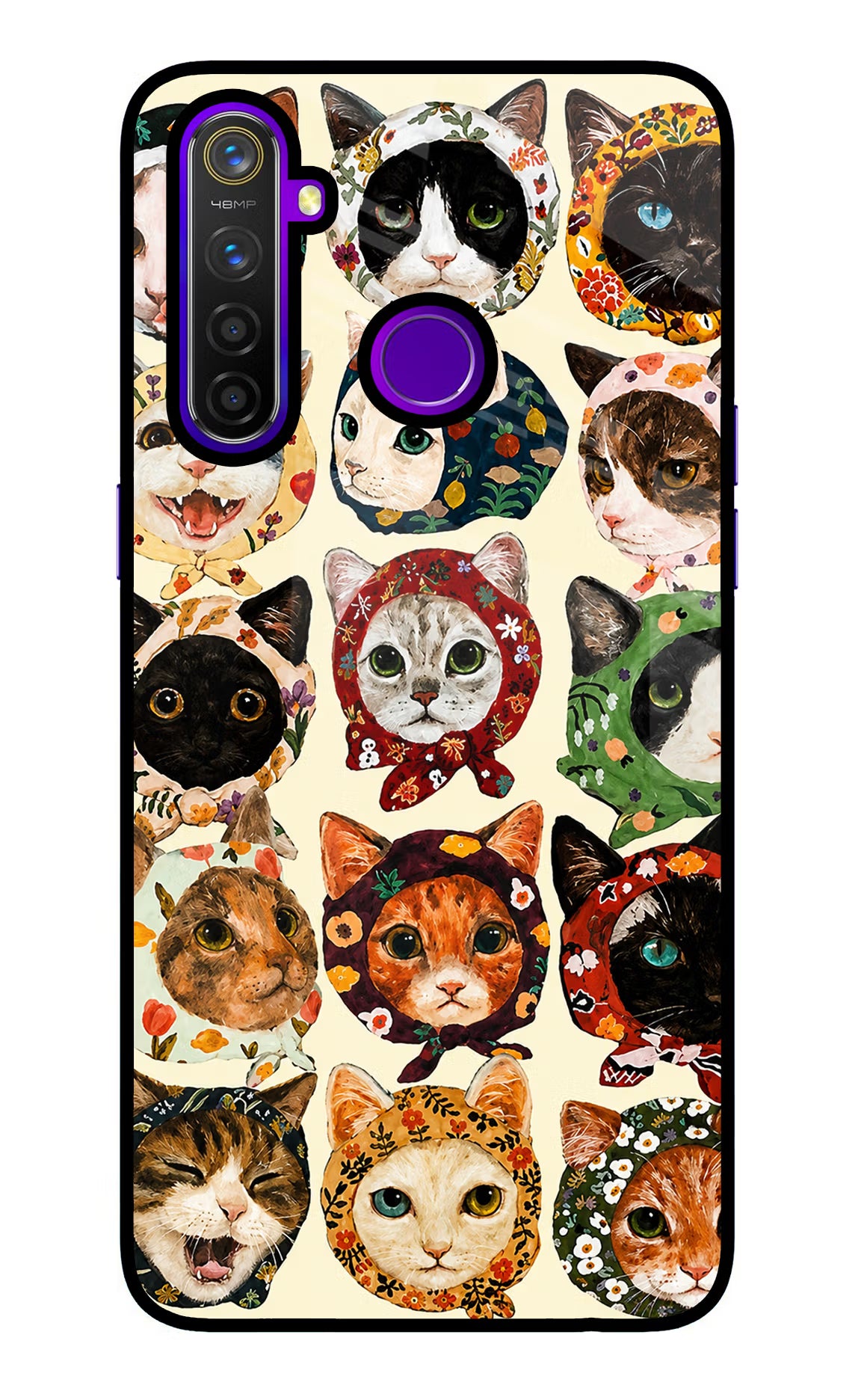 Cool Cat Realme 5 Pro Glass Case - Cool Cat Realme 5 Pro Glass Case Cool Cat Realme 5 Pro Glass Case