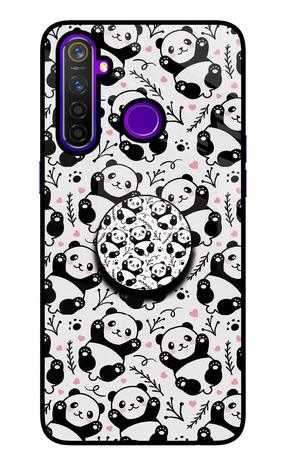 Cute Panda Realme 5 Pro Glass Case - Cute Panda Realme 5 Pro Glass Case Cute Panda Realme 5 Pro Glass Case