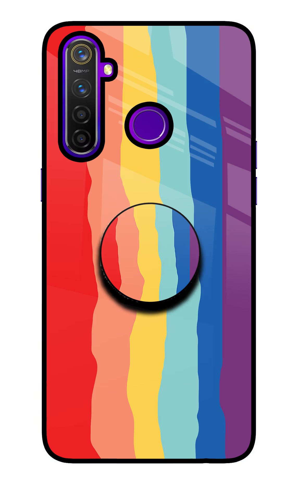 Rainbow Realme 5 Pro Glass Case - Rainbow Realme 5 Pro Glass Case Rainbow Realme 5 Pro Glass Case