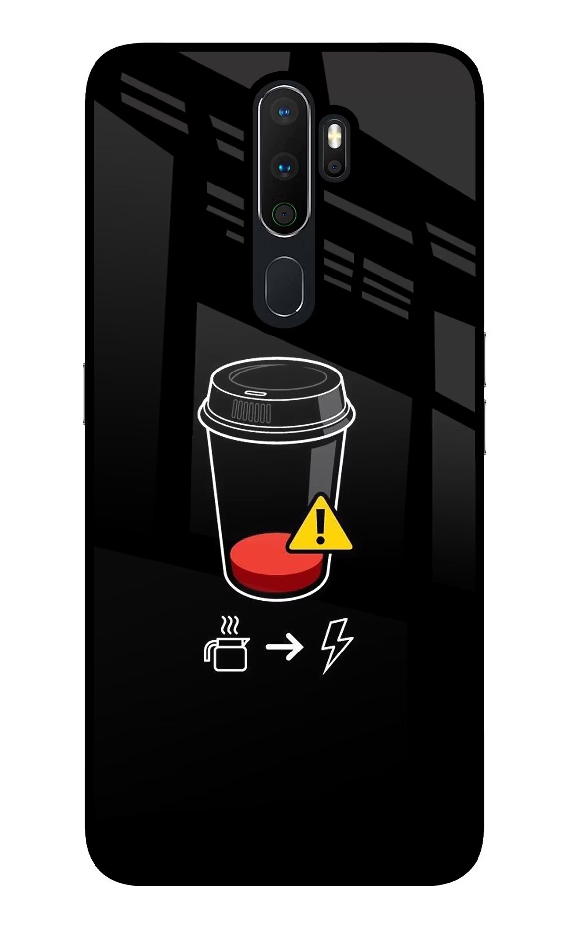 Coffee Oppo A5 2020/A9 2020 Glass Case - Coffee Oppo A5 2020/A9 2020 Glass Case Coffee Oppo A5 2020/A9 2020 Glass Case