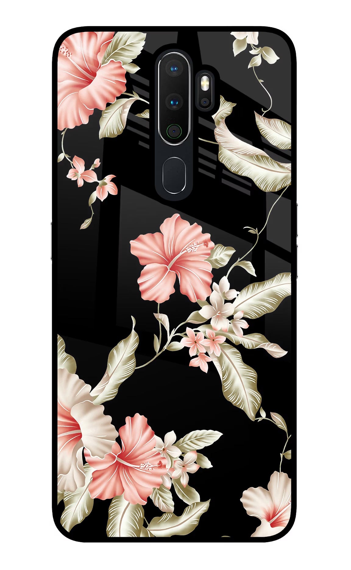 Flowers Oppo A5 2020/A9 2020 Glass Case - Flowers Oppo A5 2020/A9 2020 Glass Case Flowers Oppo A5 2020/A9 2020 Glass Case