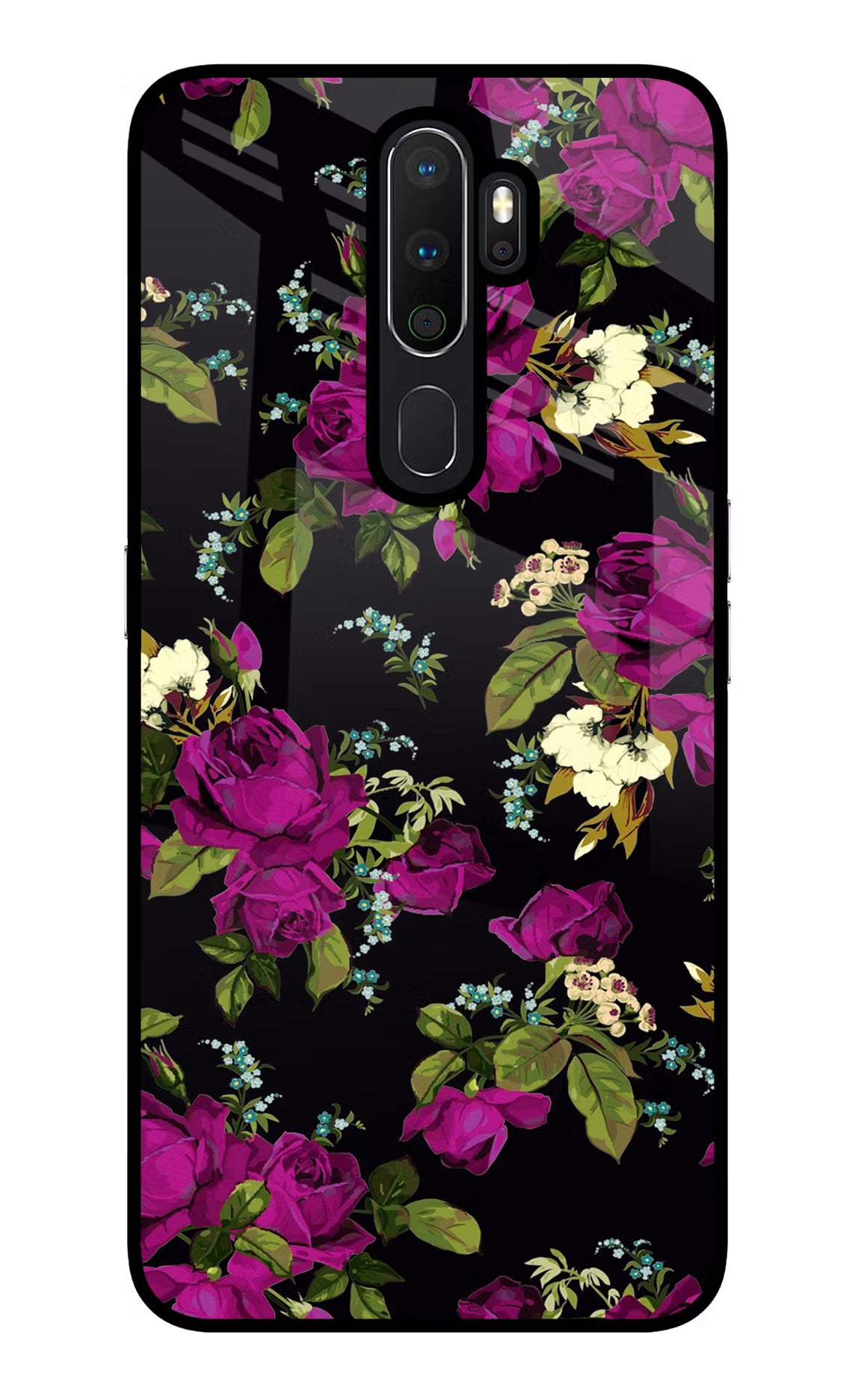 Flowers Oppo A5 2020/A9 2020 Glass Case - Flowers Oppo A5 2020/A9 2020 Glass Case Flowers Oppo A5 2020/A9 2020 Glass Case