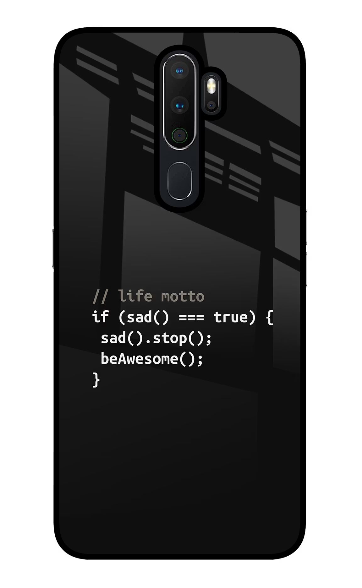 Life Motto Code Oppo A5 2020/A9 2020 Glass Case - Life Motto Code Oppo A5 2020/A9 2020 Glass Case Life Motto Code Oppo A5 2020/A9 2020 Glass Case